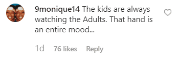 A fans' comment from Gabrielle Union's post. | Photo: instagram.com/gabunion