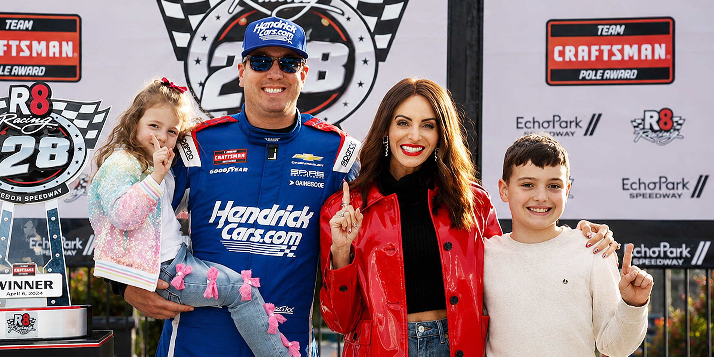 Lennix, Kyle, Samantha and Brexton Busch. | Source: Getty Images