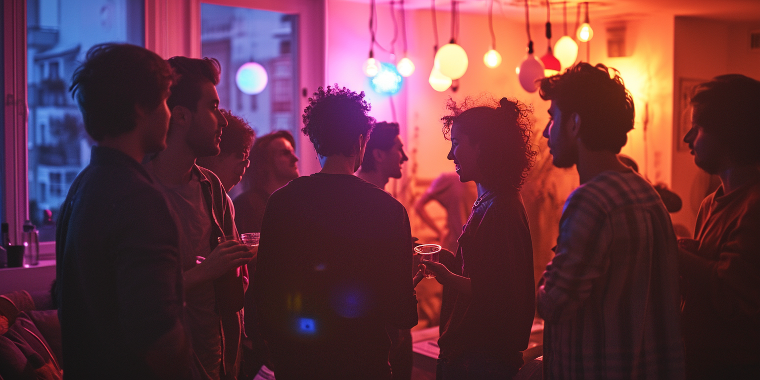 People gathering in an apartment | Source: Midjourney