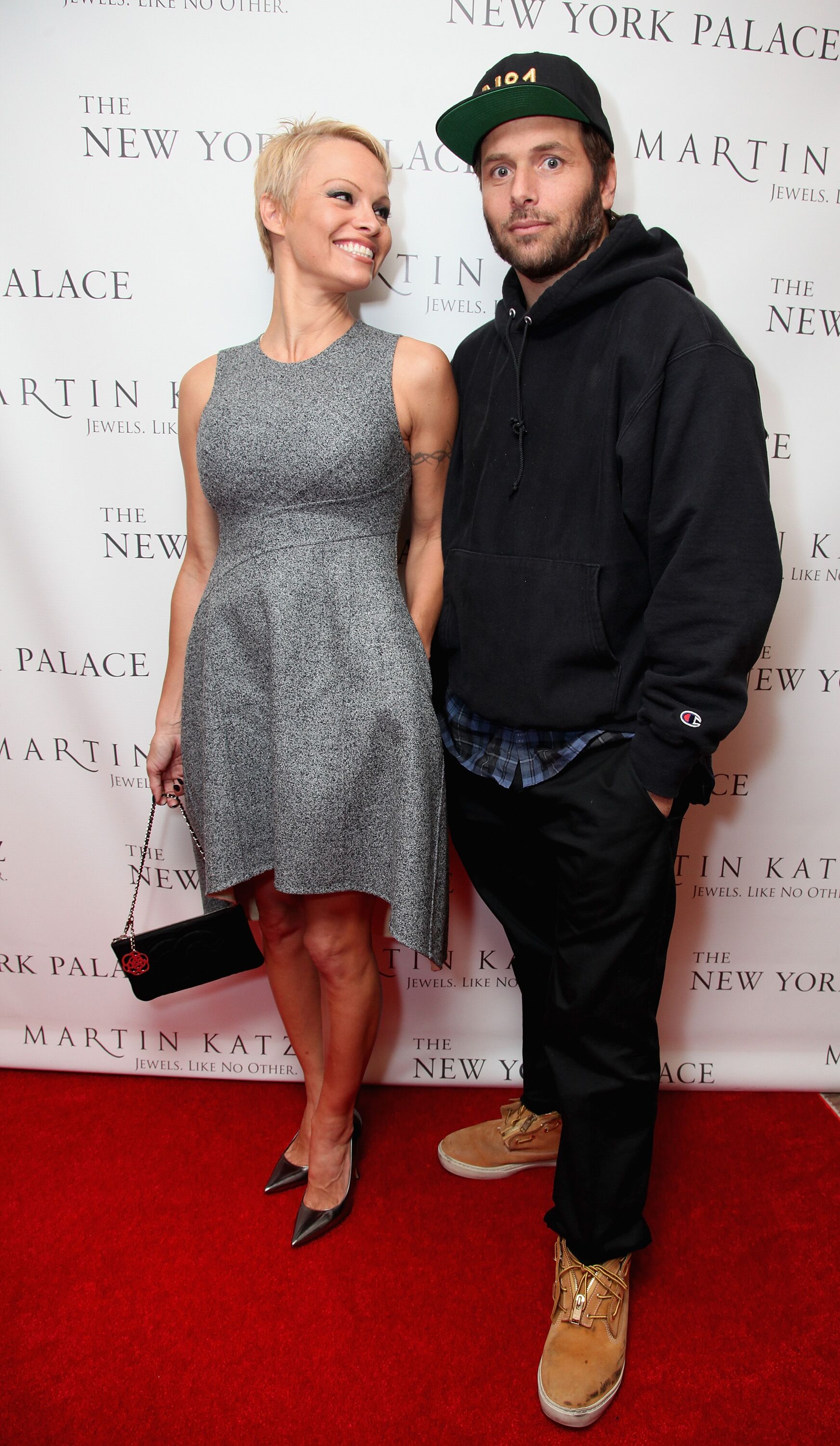 Pamela Anderson and Rick Salomon attend The Martin Katz Jewel Suite. | Source: Getty Images