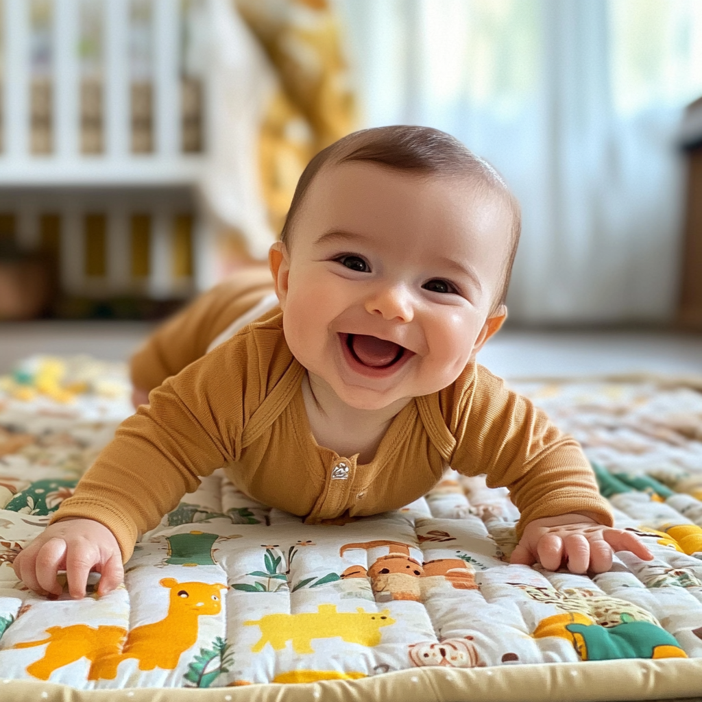 A smiling baby boy | Source: Midjourney