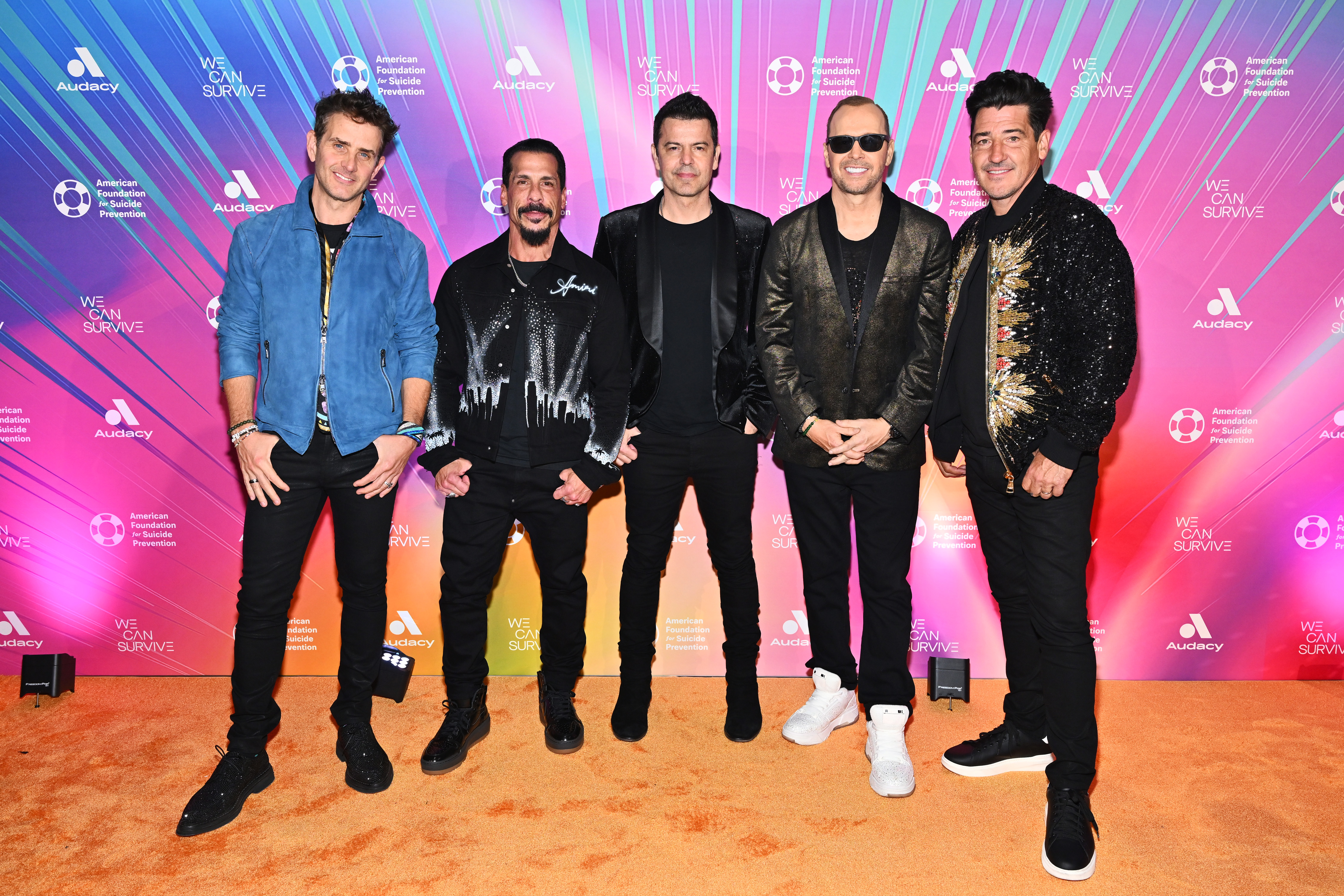Joey McIntyre, Danny Wood, Jordan Knight, Donnie Wahlberg, and Jonathan Knight of New Kids On The Block at the 11th Annual We Can Survive event in Newark, New Jersey on September 28, 2024. | Source: Getty Images