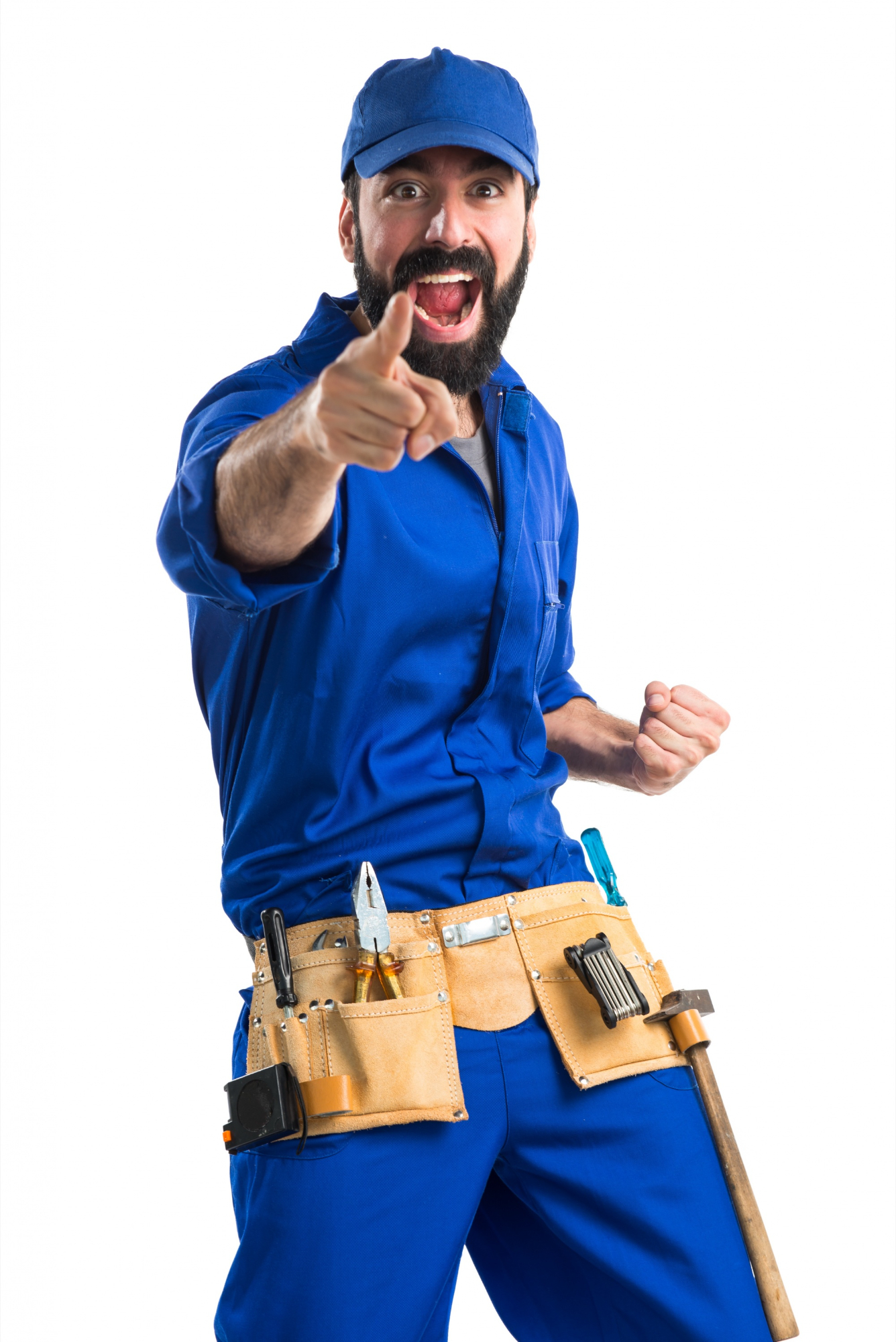 A supportive and happy plumber | Source: Freepik