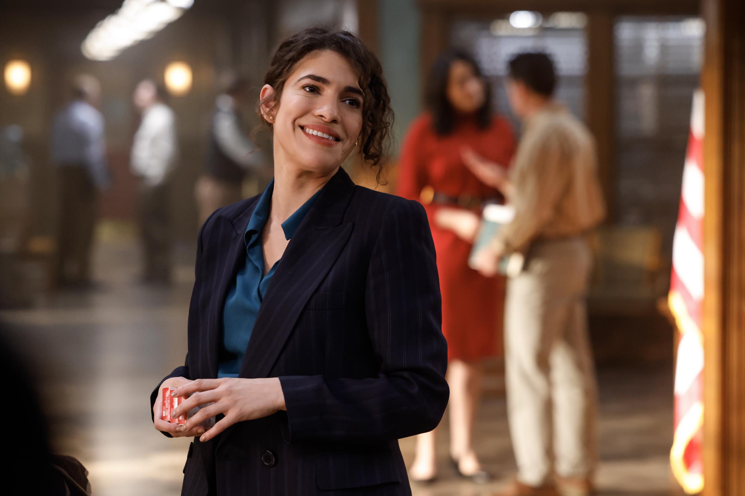 Diany Rodriguez filming "NCIS: Origins" in 2025. | Source: Getty Images