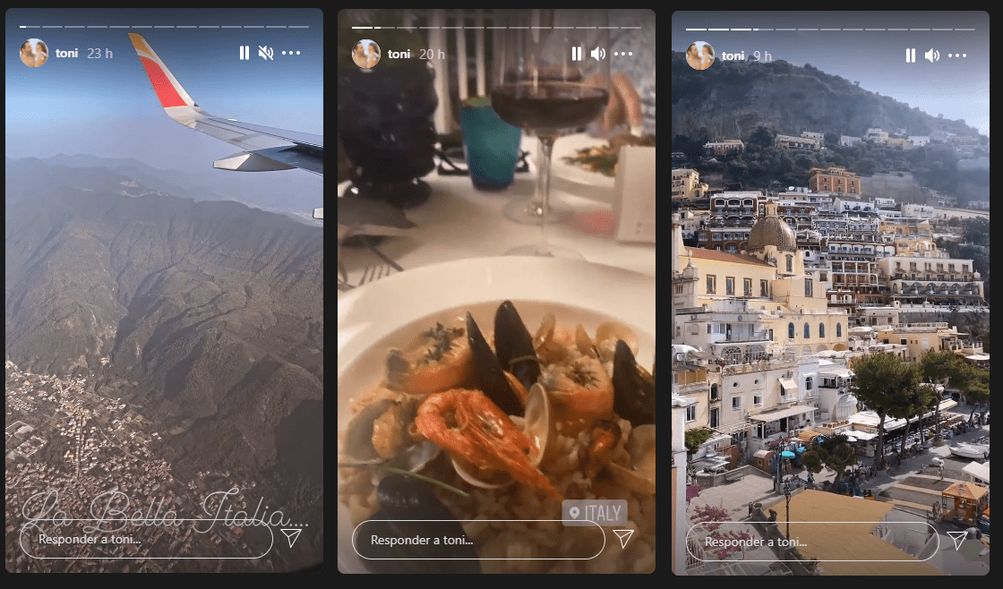 Las vacaciones familiares en Capri, en las historias de Toni Costa. | Foto: Instagram/toni