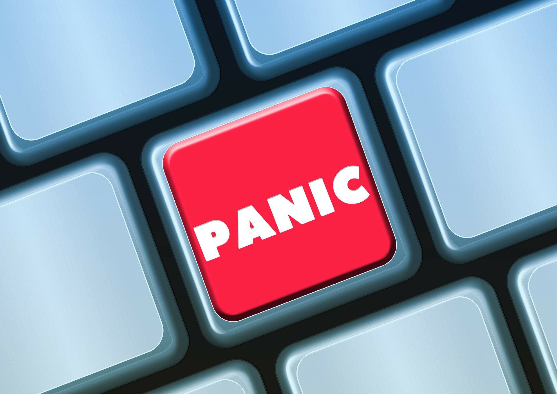 Illustration of a panic button. | Source: Pixabay. 