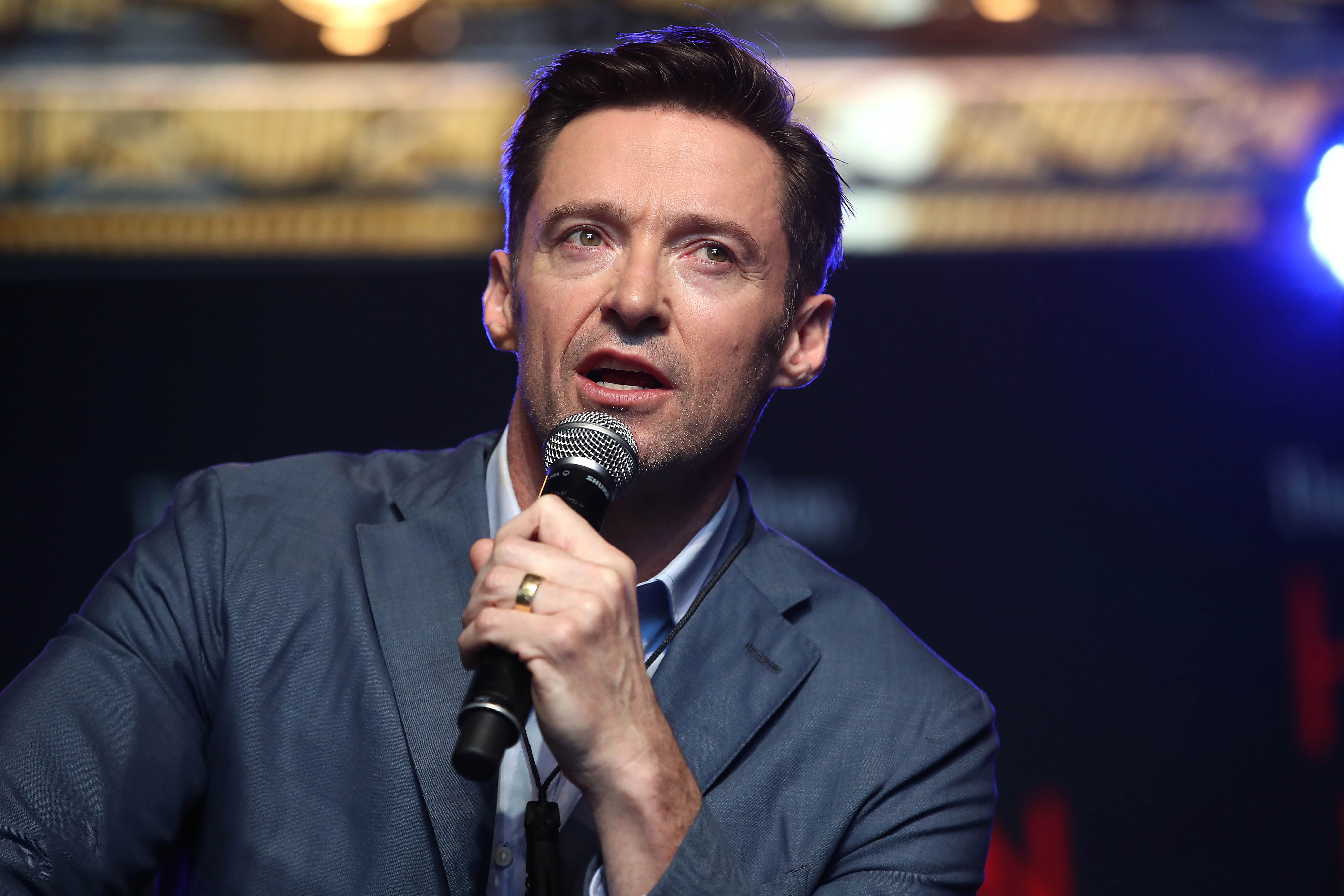 Hugh Jackman speaks to media at AUT's South Campus on February 27, 2019. | Photo: Getty Images