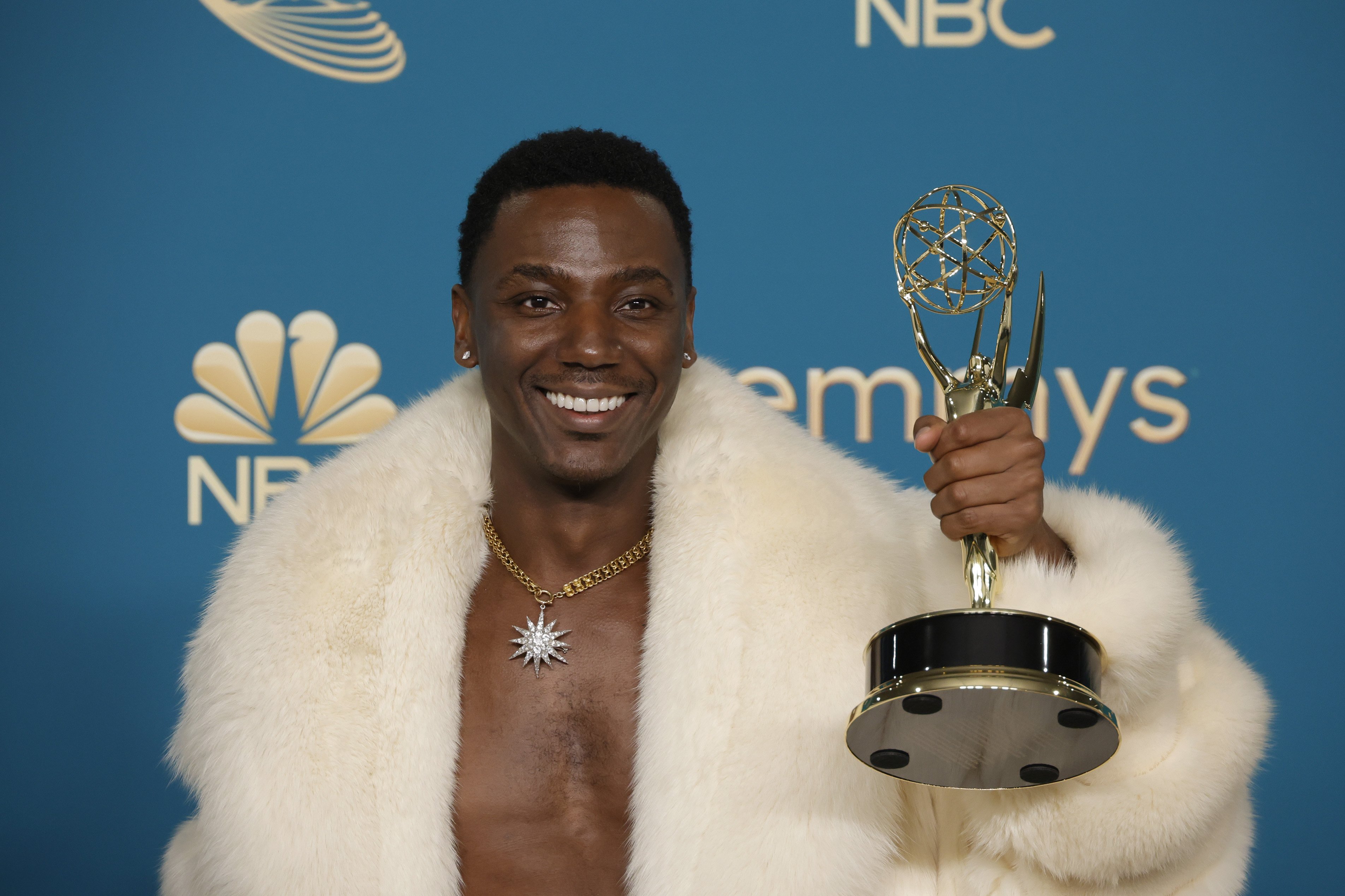 Jerrod Carmichael poses in the press room during the 74th Primetime Emmys at Microsoft Theater on September 12, 2022, in Los Angeles, California | Source: Getty Images