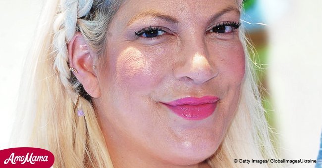 Tori Spelling is seen with her two mini-me children as they spend family time together
