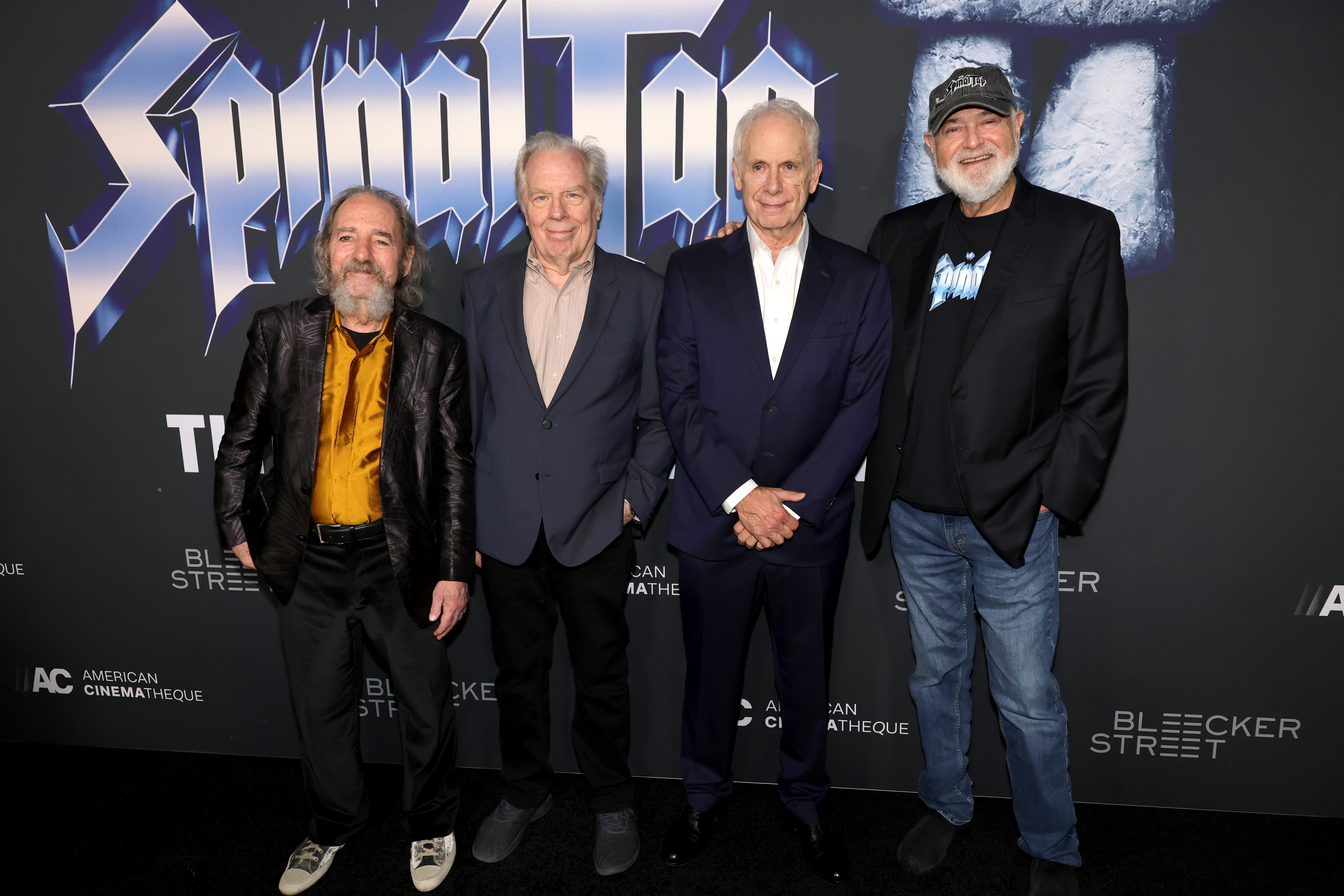 Harry Shearer, Michael McKean, Christopher Guest and Rob Reiner arrive at the premiere of "Spinal Tap II: The End Continues" at The Egyptian Theatre Hollywood on September 9, 2025 in Los Angeles, California | Source: Getty Images