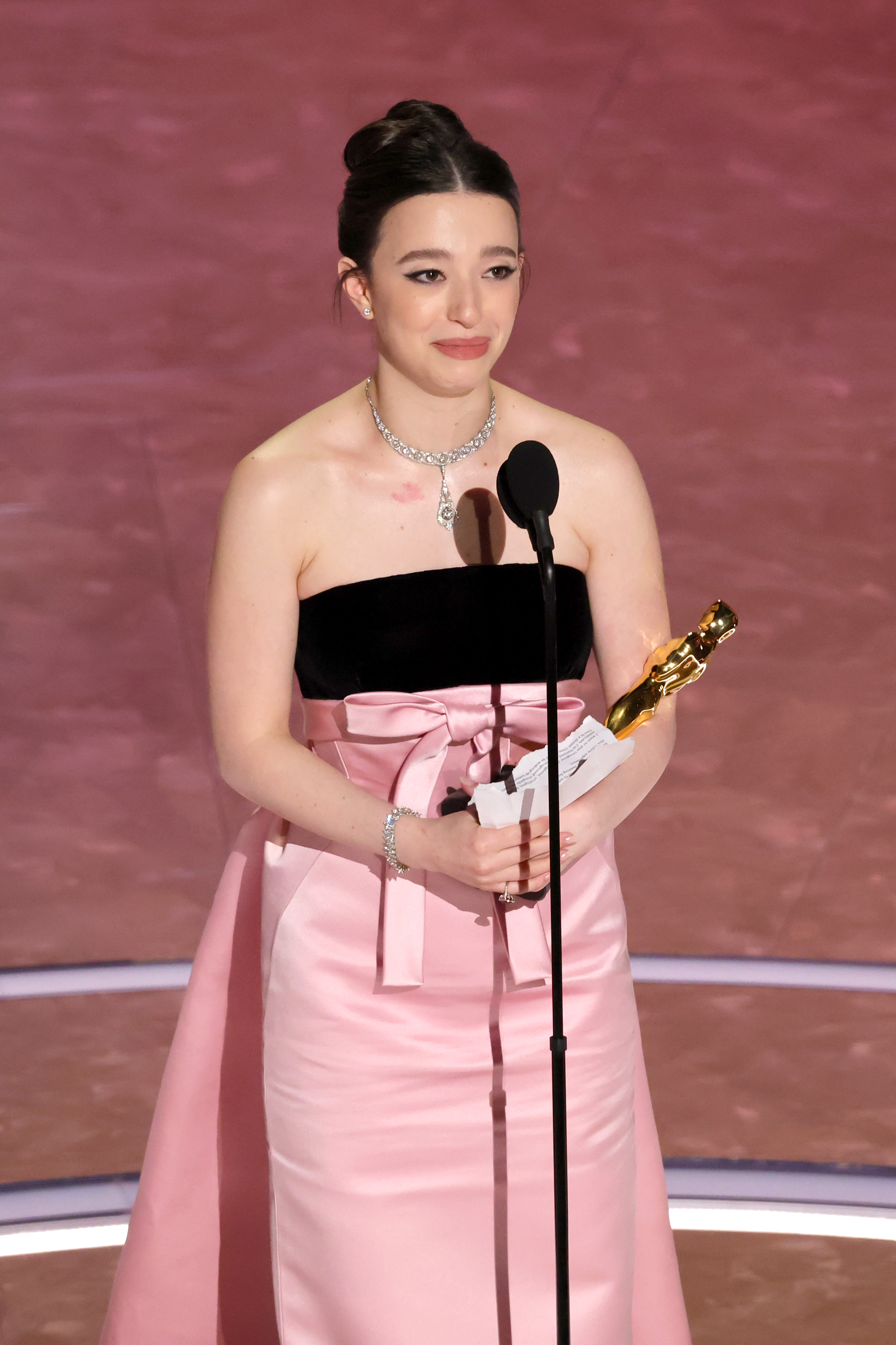 Mikey Madison accepts the Best Actress in a Leading Role award for "Anora" at the 97th Academy Awards on March 2, 2025 | Source: Getty Images