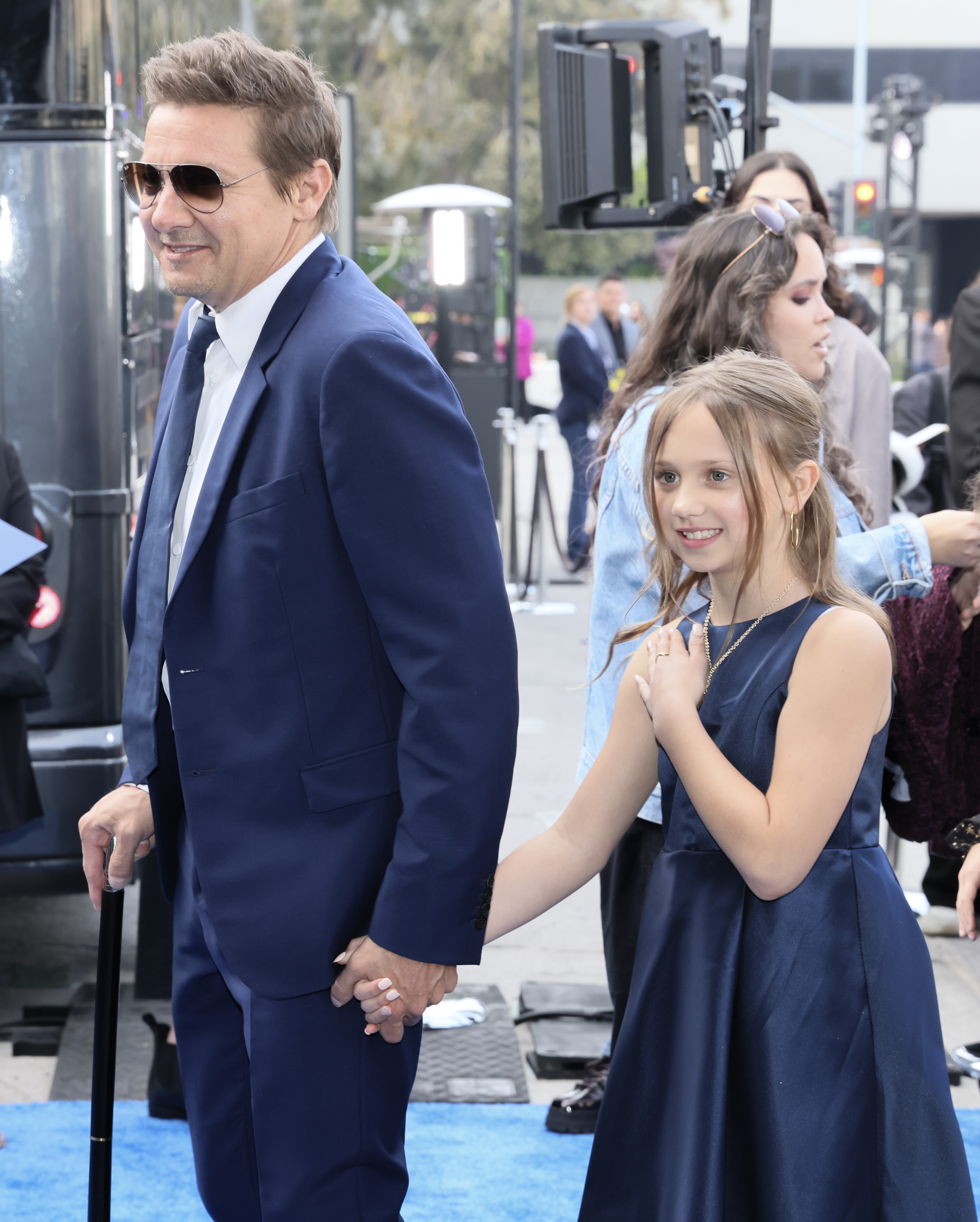Jeremy Renner and his daughter, Ava Berlin, at the premiere of "Rennervations" in L.A. on April 11, 2023 | Source: Getty Images
