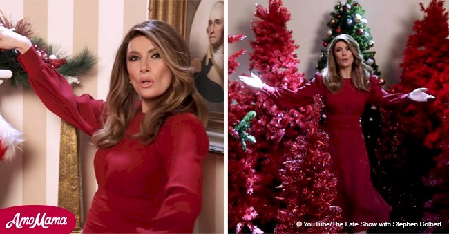 Melania Trump's look-alike delivered 'Make America Christmas Again' song, copying the First lady