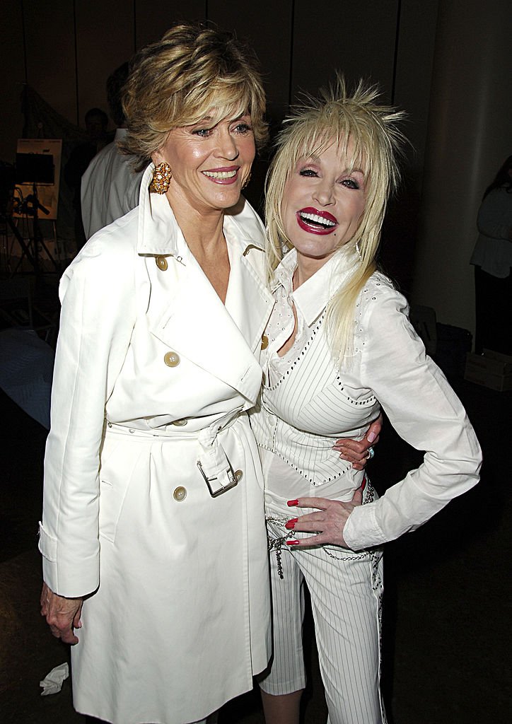 Jane Fonda and Dolly Parton during "9 to 5" 25th Anniversary Special Edition DVD Launch Party - March 30, 2006 | Photo: Getty Images