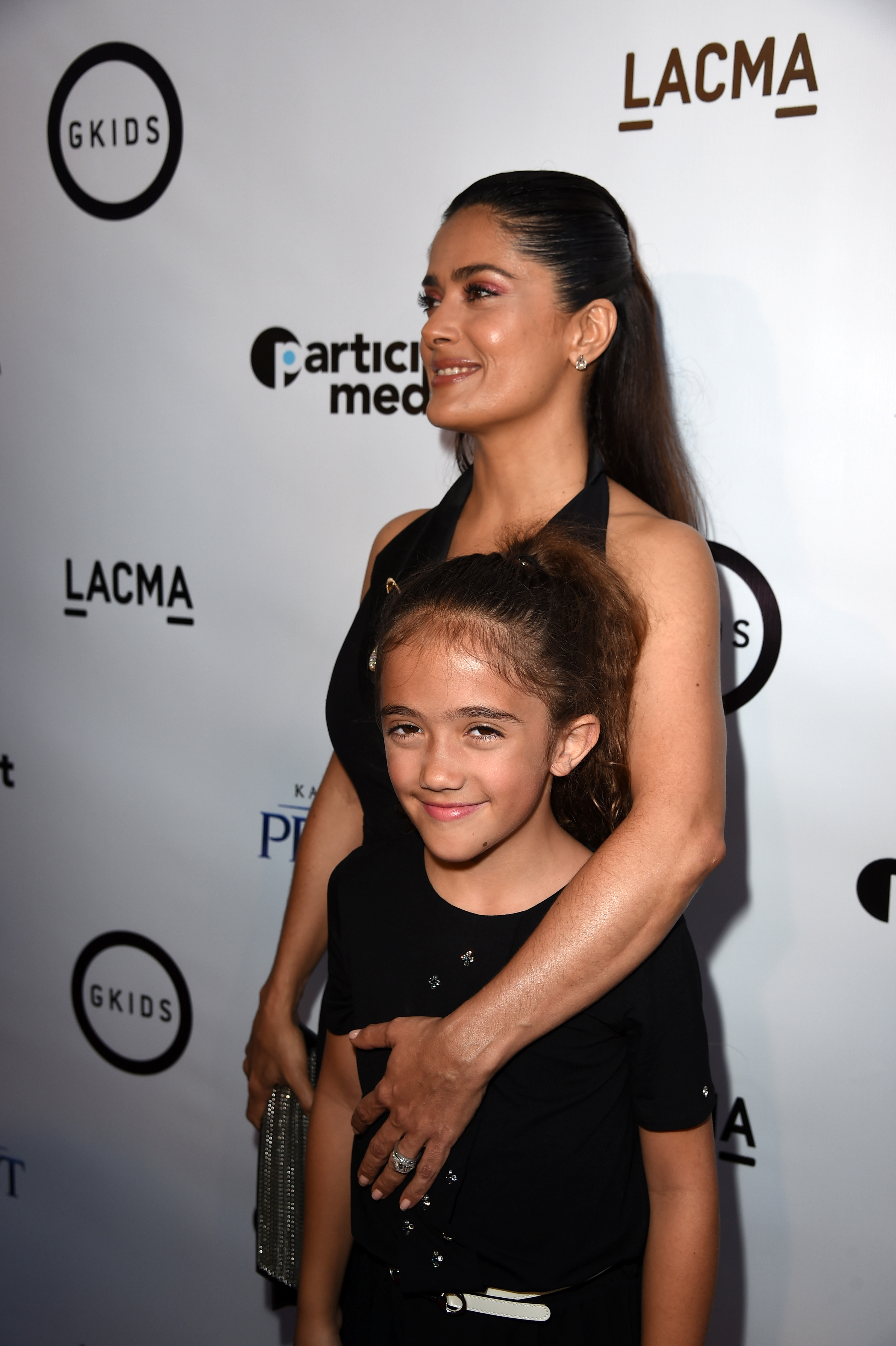 Salma Hayek Pinault and daughter Valentina Paloma Pinault attend the screening of GKIDS' "Kahlil Gibran's the Prophet" at Bing Theatre at LACMA on July 29, 2015 in Los Angeles, California | Source: Getty Images