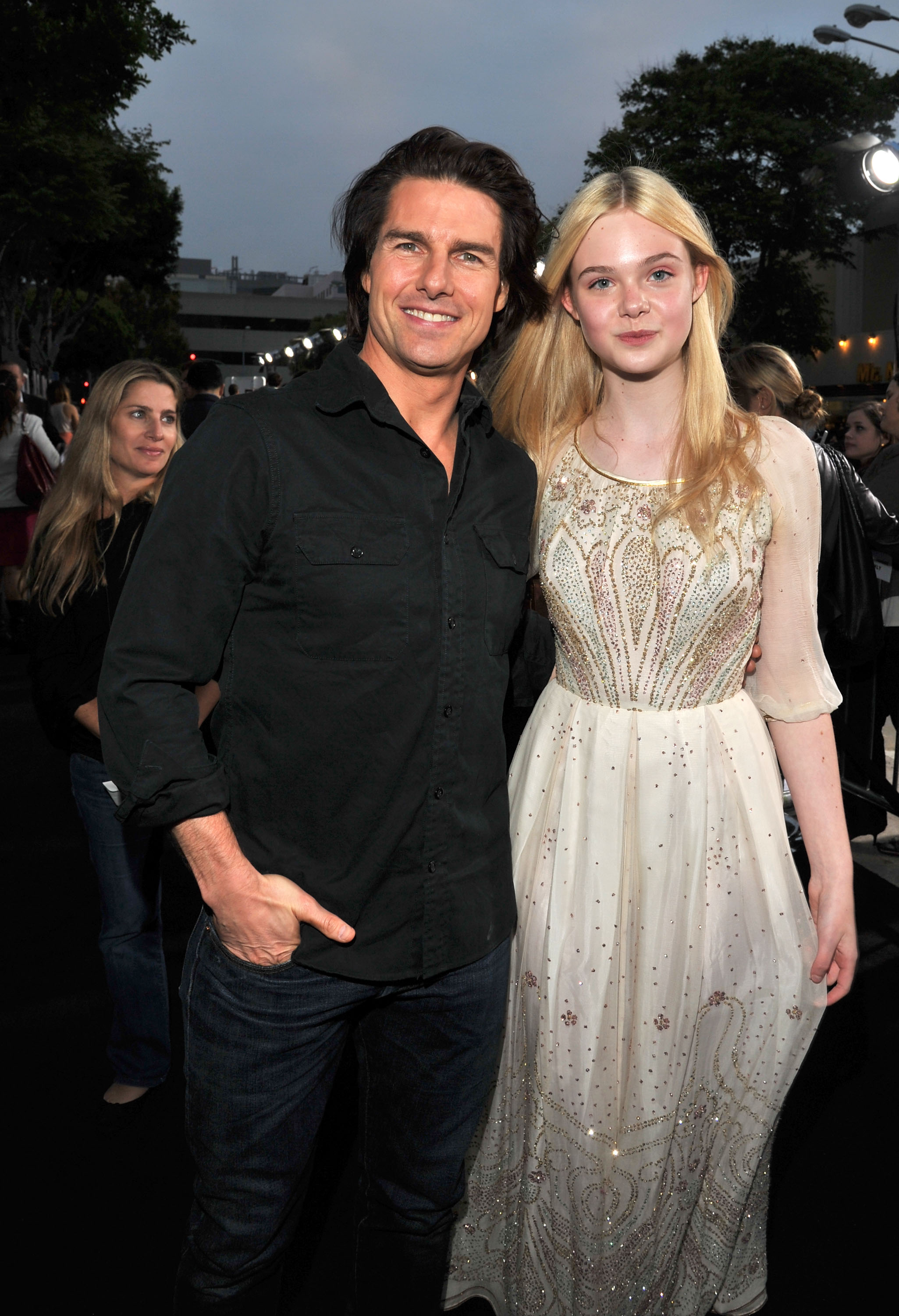 Tom Cruise and Elle Fanning at the "Super 8" Los Angeles premiere on June 8, 2011, in Westwood, California | Source: Getty Images