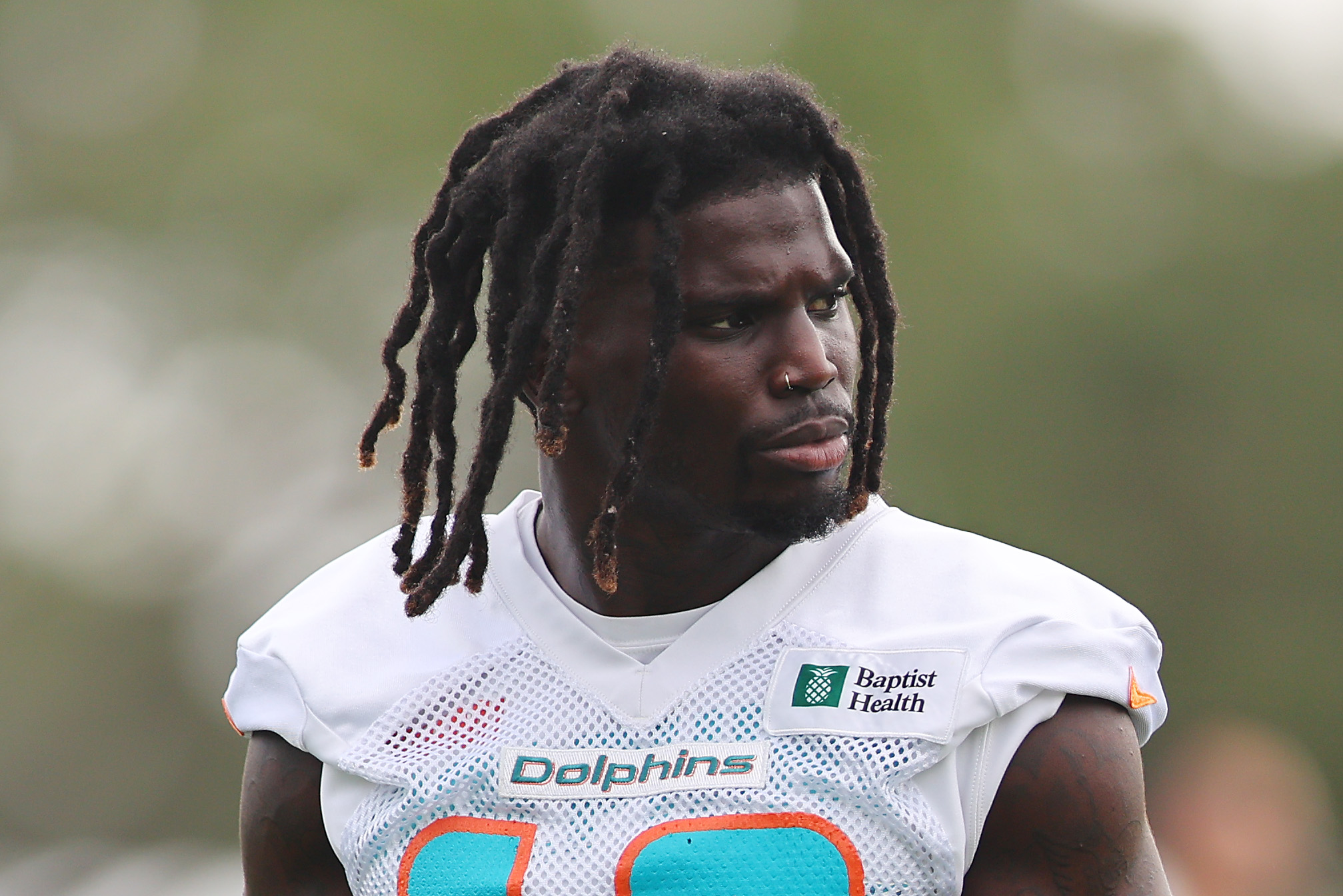 Tyreek Hill of the Miami Dolphins at the Baptist Health Training Complex in 2022, in Miami Gardens, Florida. | Source: Getty Images