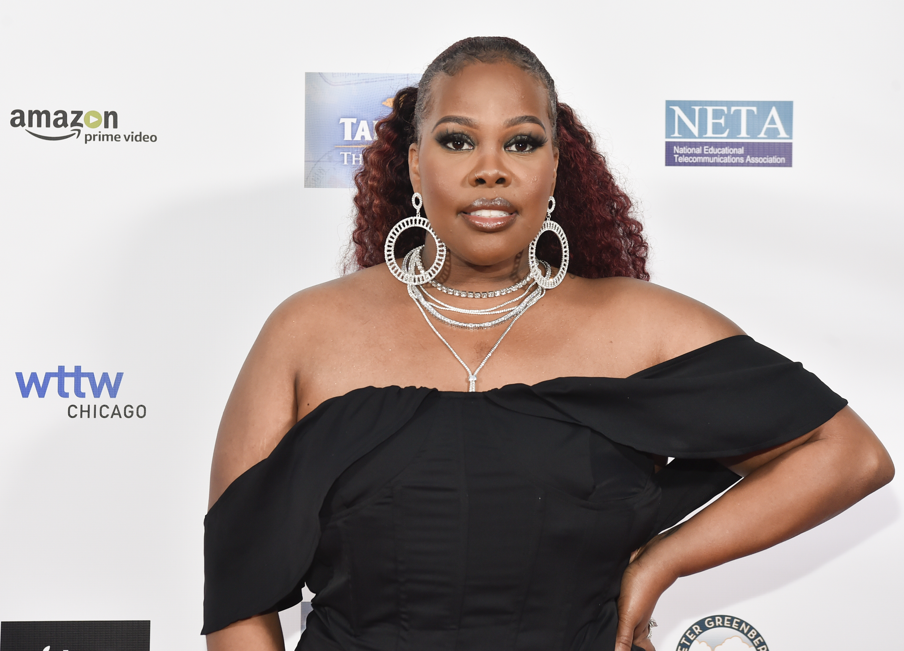 Amber Riley attends the Los Angeles premiere of "Tanzania: The Royal Tour" at Paramount Studios on April 21, 2022, in Los Angeles, California. | Source: Getty Images