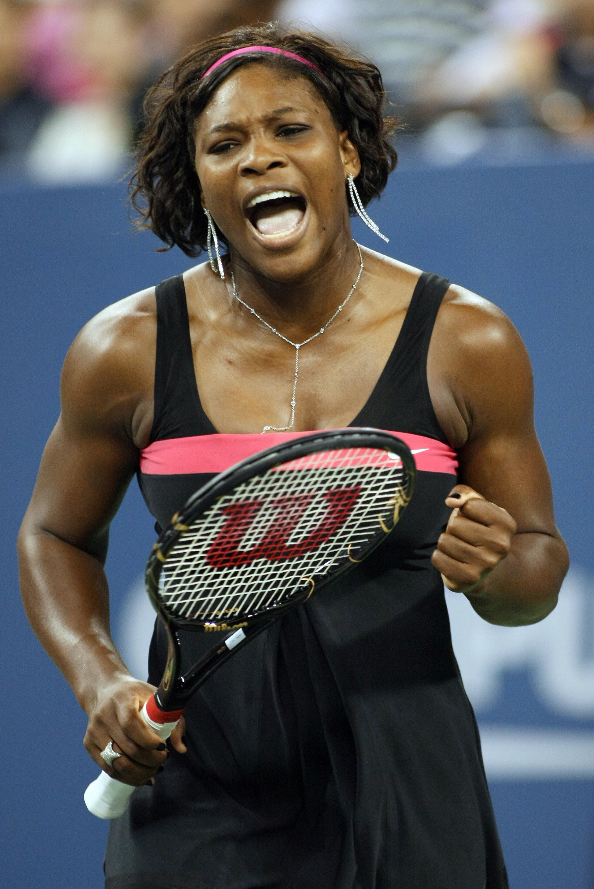 Serena Williams playing in the US Open on August 29, 2007, in Flushing Meadows, New York. | Source: Getty Images