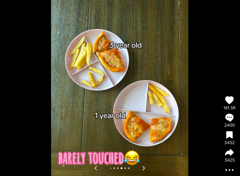 What the mom of two fed her daughters for lunch posted on August 8, 2023 | Source: TikTok/ourlittlekrew