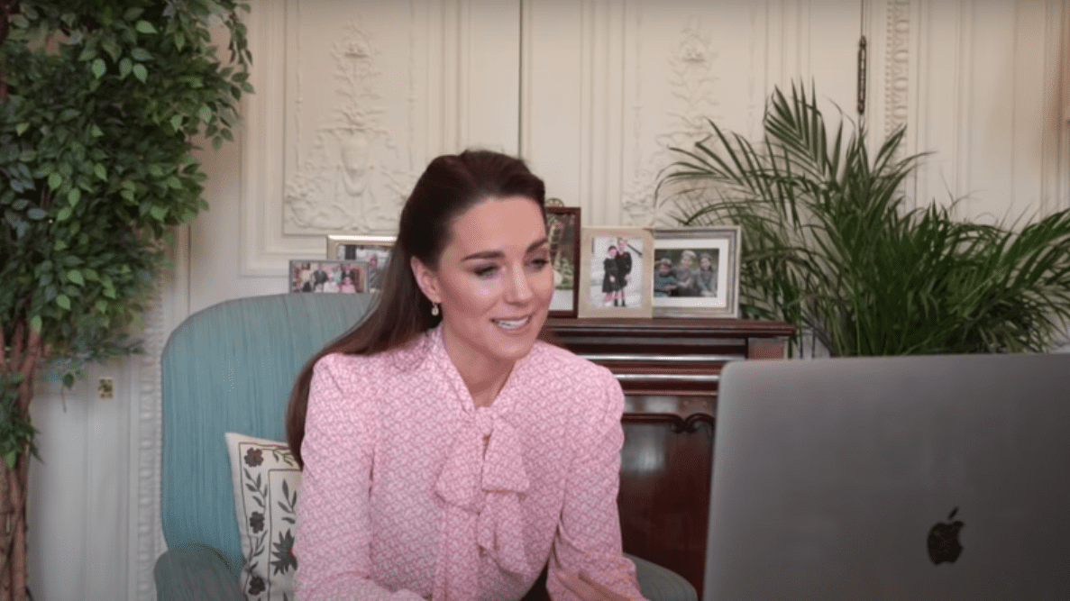 Kate Middleton during an virtual call for International Women's Day. | Source: YouTube/TheRoyalFamily