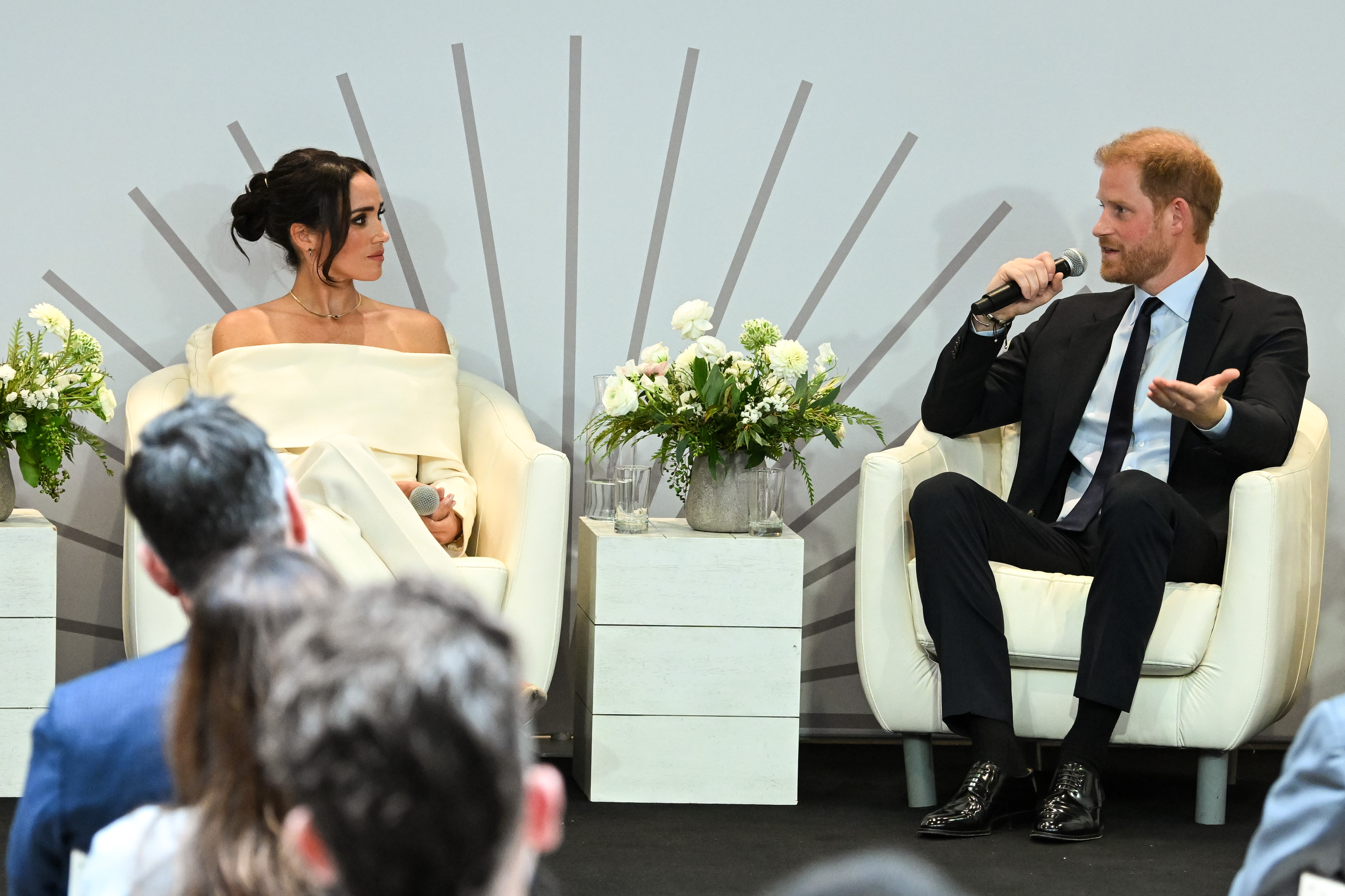 Meghan Markle and Prince Harry at Project Healthy Minds' World Mental Health Day Festival 2023 in October 2023 | Source: Getty Images