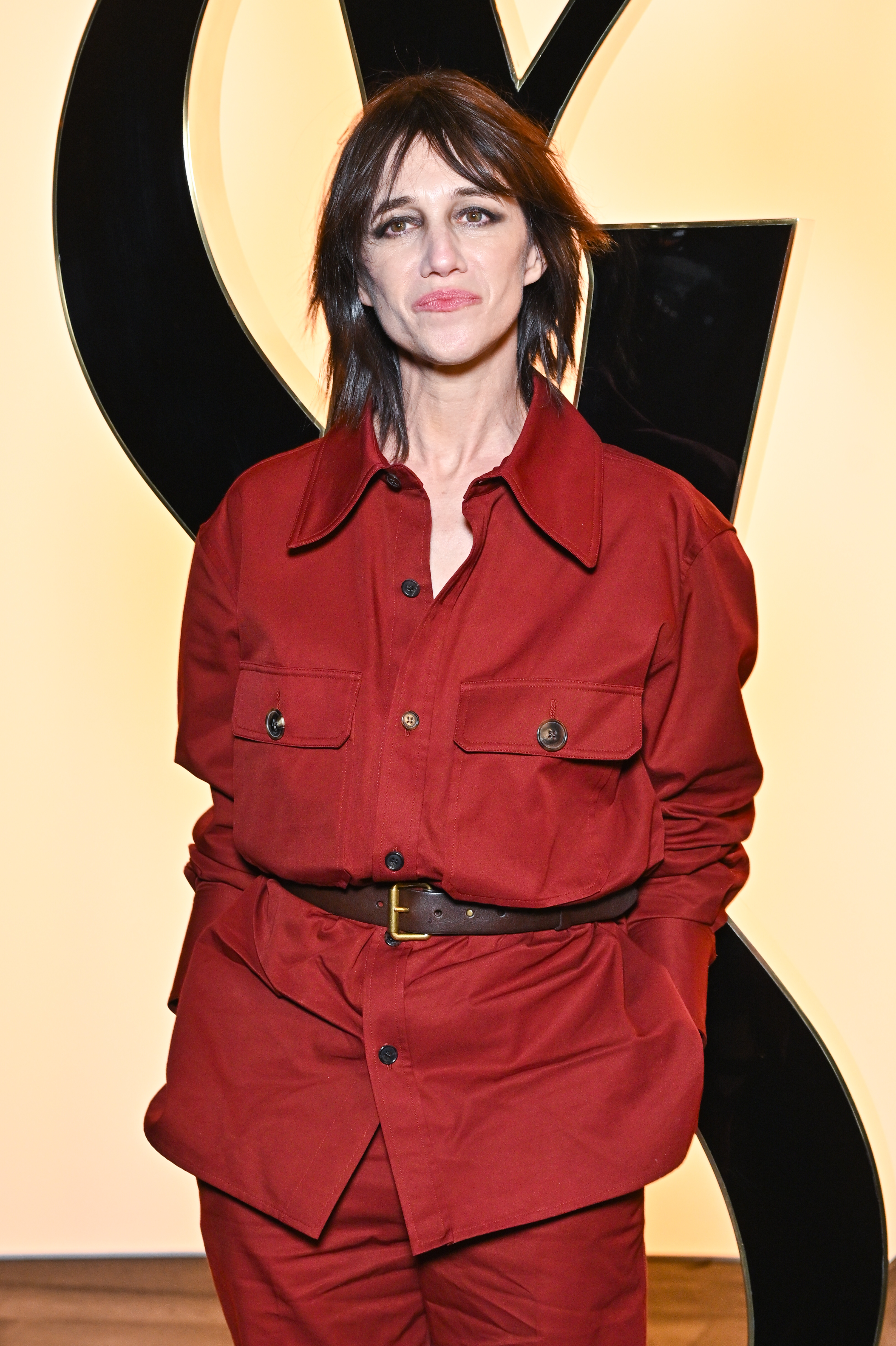 Charlotte Gainsbourg at the Saint Laurent Womenswear Fall/Winter 2024-2025 show in Paris, France on February 27, 2024 | Source: Getty Images