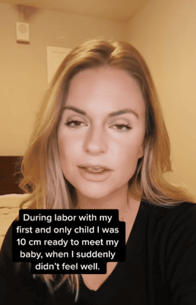 Kayleigh Summers erzählte, wie sie beinahe während der Geburt ihres Kindes starb. | Quelle: Tiktok.com/thebirthtrauma_mama
