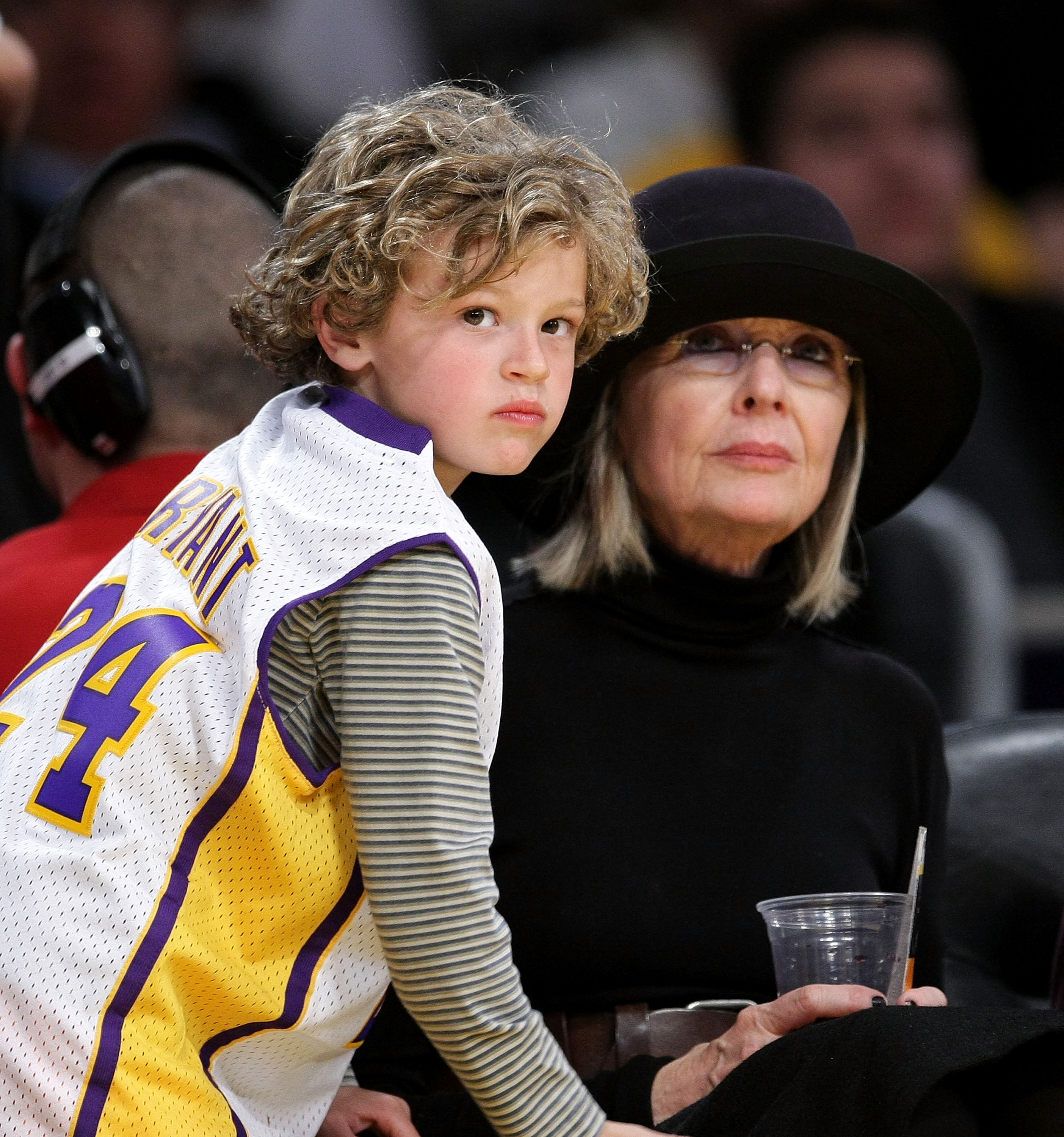 Duke and Diane Keaton attend the Los Angeles Lakers versus Denver Nuggets game at Staples Center on April 9, 2009 in Los Angeles, California. | Source: Getty Images