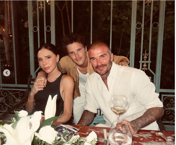 Victoria, Cruz, and David Beckham, from a post dated August 11, 2025 | Source: Instagram/davidbeckham