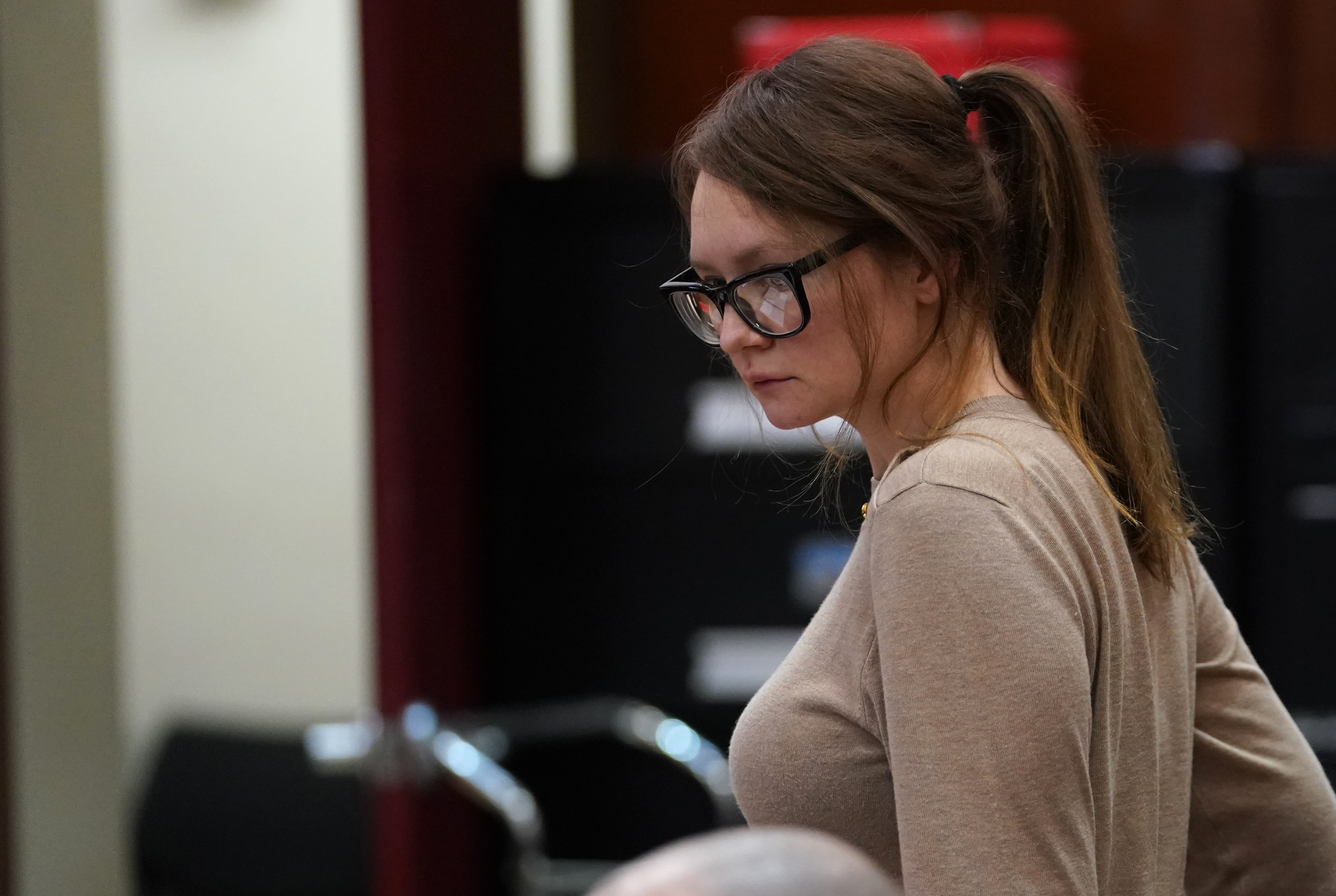 Anna Sorokin is seen in the courtroom during her trial at the New York State Supreme Court in New York on April 11, 2019 | Source: Getty Images