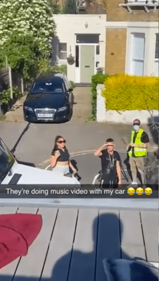 Screenshot of video showing people shooting the music video. | Source: Reddit/ MintyMinh