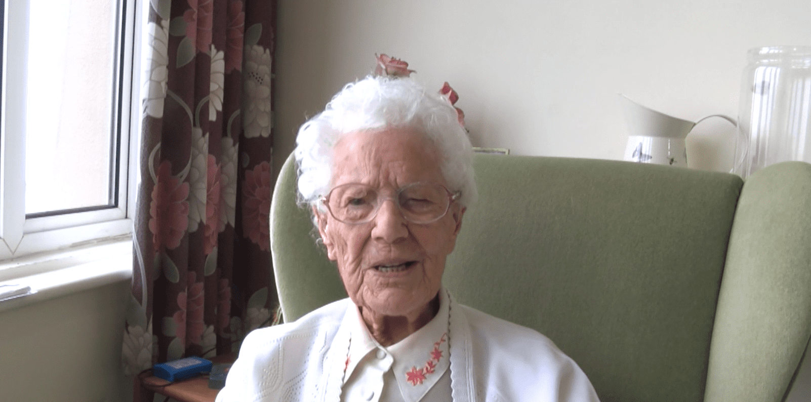 110-year-old May Willis talking. | Source: BBC News