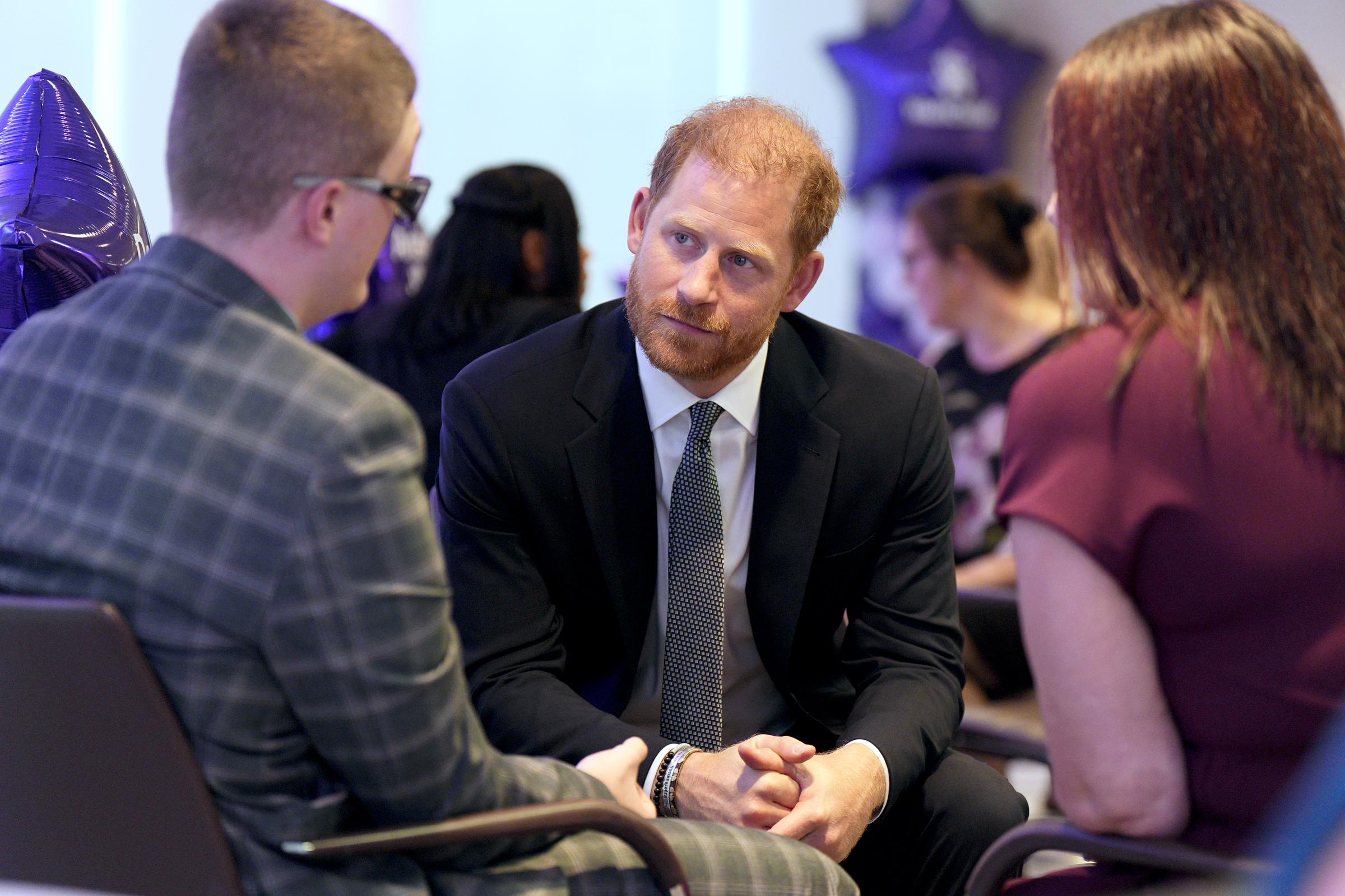 Prince Harry, Duke of Sussex speaks with Declan Bitmead at the annual WellChild Awards 2025 held at the Royal Lancaster Hotel in London, England on September 8 | Source: Getty Images