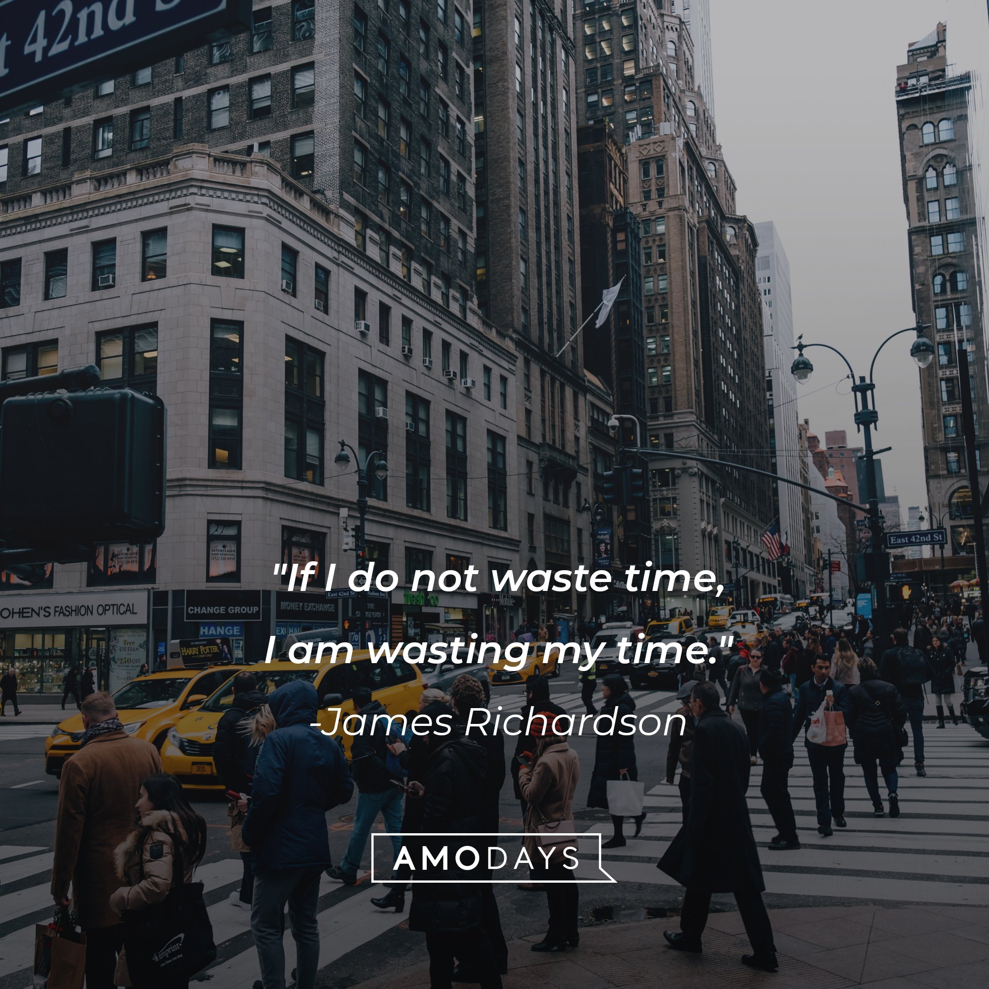 James Richardson’s quote: "If I do not waste time, I am wasting my time." | Image: AmoDays 