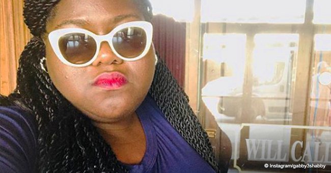 Gabby Sidibe turns heads in violet mini dress in new photo with 'gangsta' friend