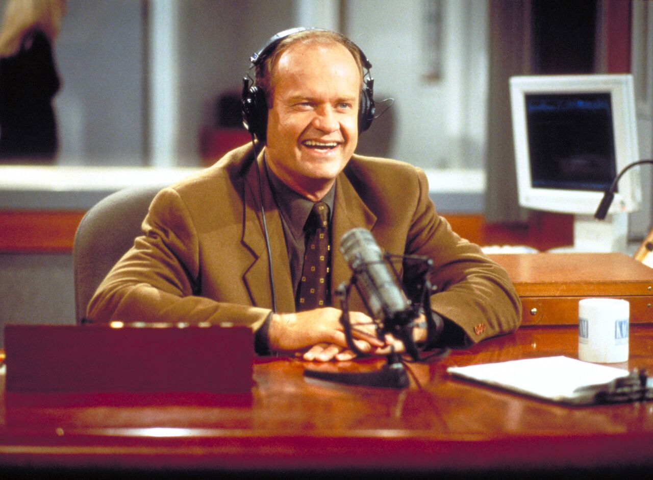 Kelsey Grammer as Frasier Crane in NBC''s television comedy series "Frasier." Episode: "Mary Christmas." | Source: Getty Images