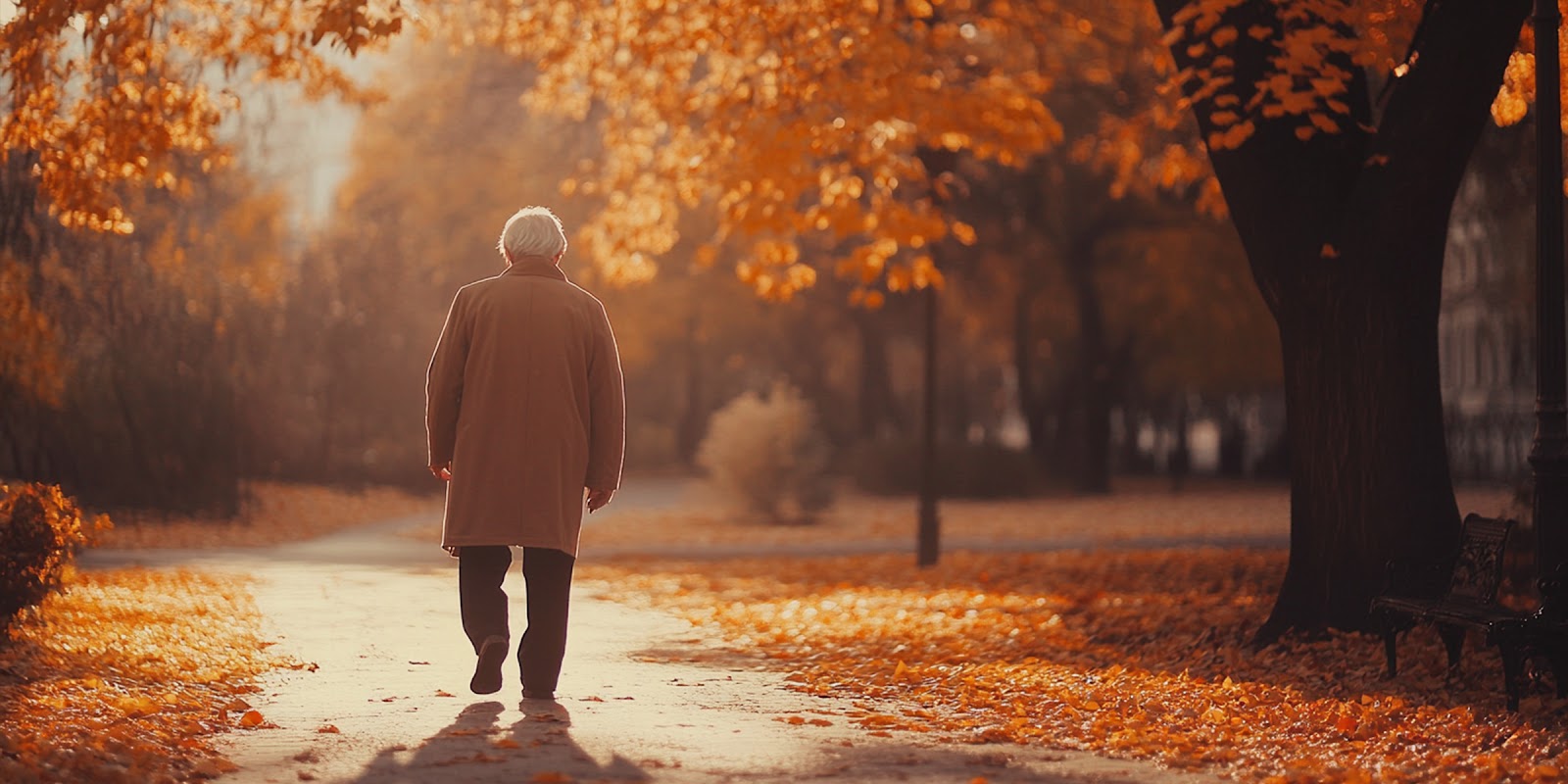 An old man in a park in autumn | Source: Midjourney