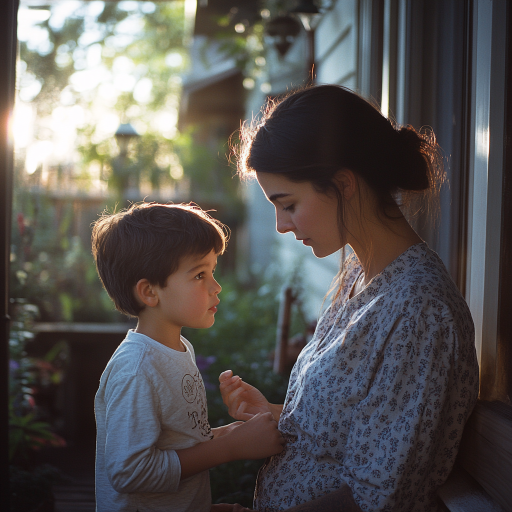 A woman communicating with a child | Source: Midjourney