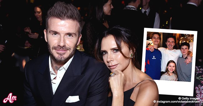 David Beckham's Wife Victoria Shares Rare Photo of Their 4 Kids as Son