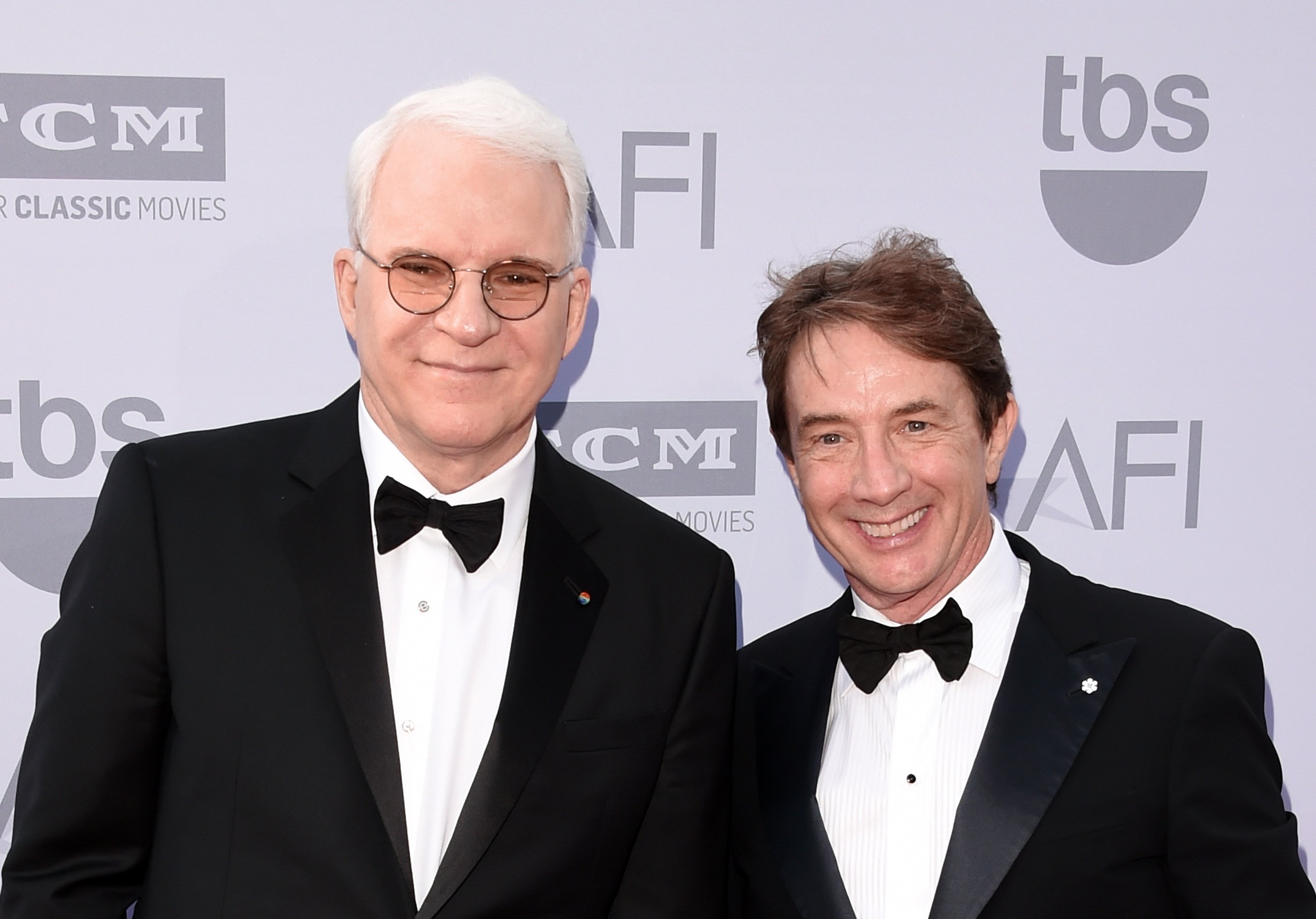 Honoree Steve Martin (L) and actor Martin Short attend the 2015 AFI Life Achievement Award Gala Tribute Honoring Steve Martin at the Dolby Theatre on June 4, 2015 in Hollywood, California.| Source: Getty Images
