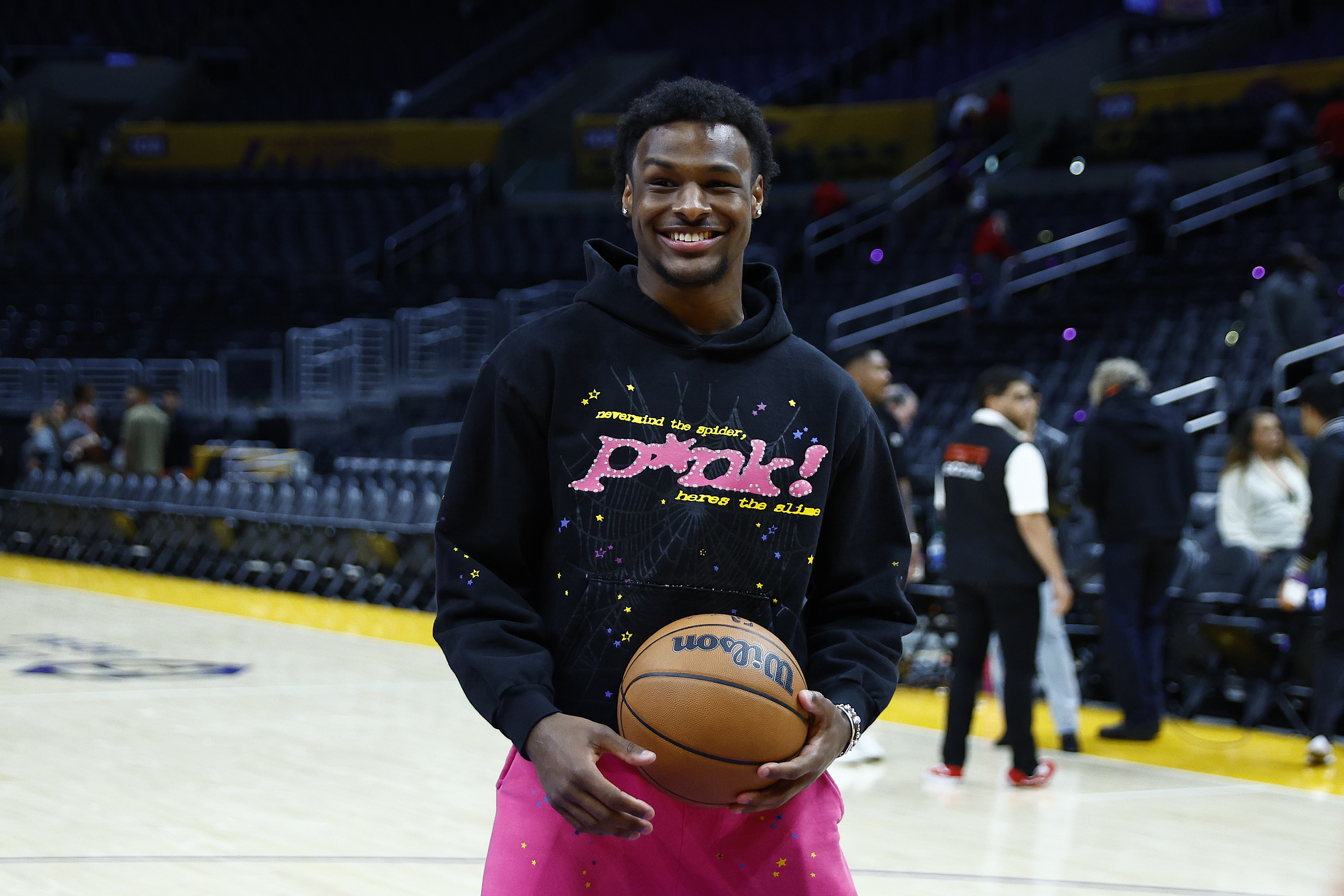 Bronny James at Crypto.com Arena on May 6, 2023, in Los Angeles, California. | Source: Getty Images