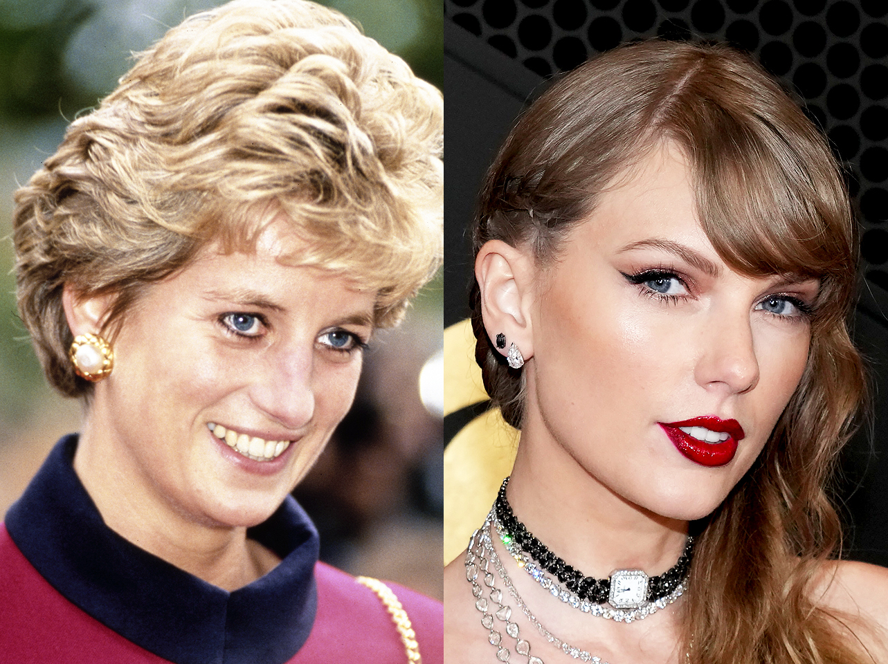 A side-by-side of Princess Diana and Taylor Swift in their 30s. | Source: Getty Images