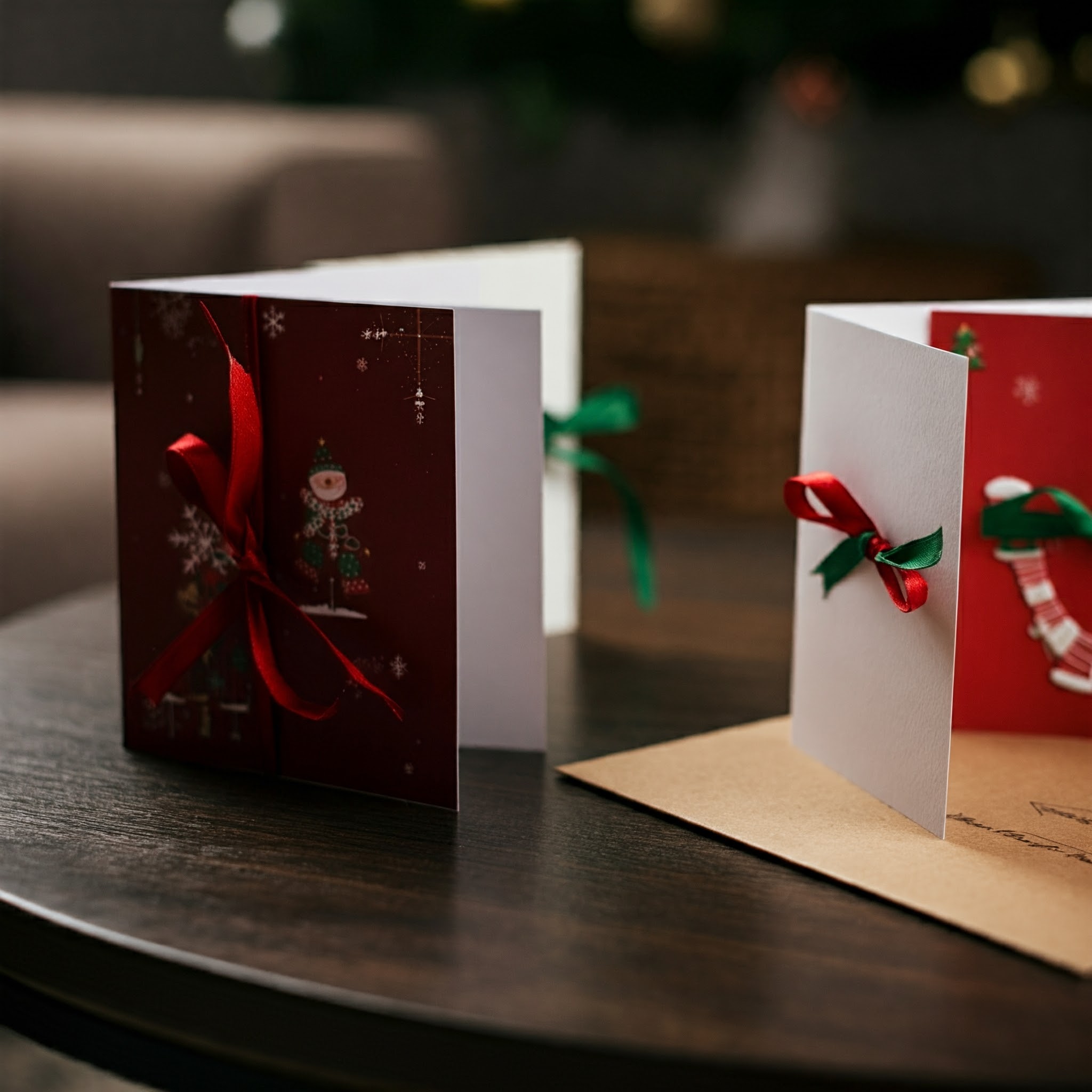 Christmas cards on a coffee table | Source: Gemini