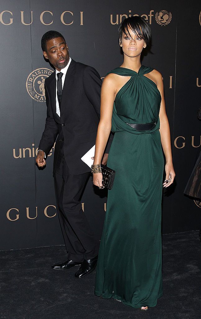 Chris Rock and singer Rihanna at a UNICEF benefit hosted by Gucci in 2008 in New York | Source: Getty Images