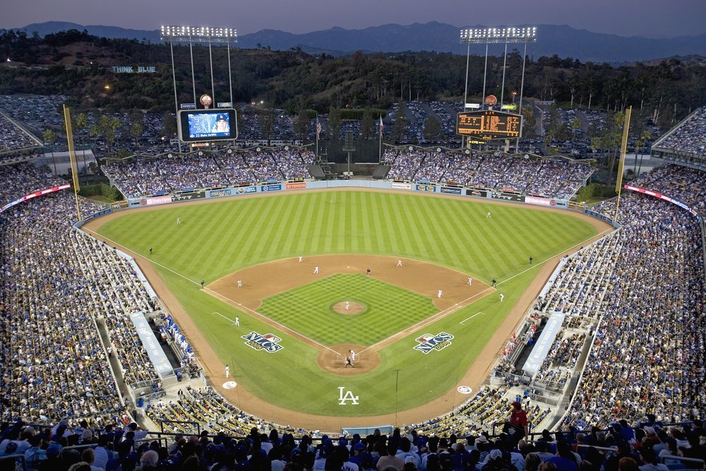 Grandstands overlooking home plate at Dodgers Stadium, Los Angeles, 2008 | Photo: Shutterstock