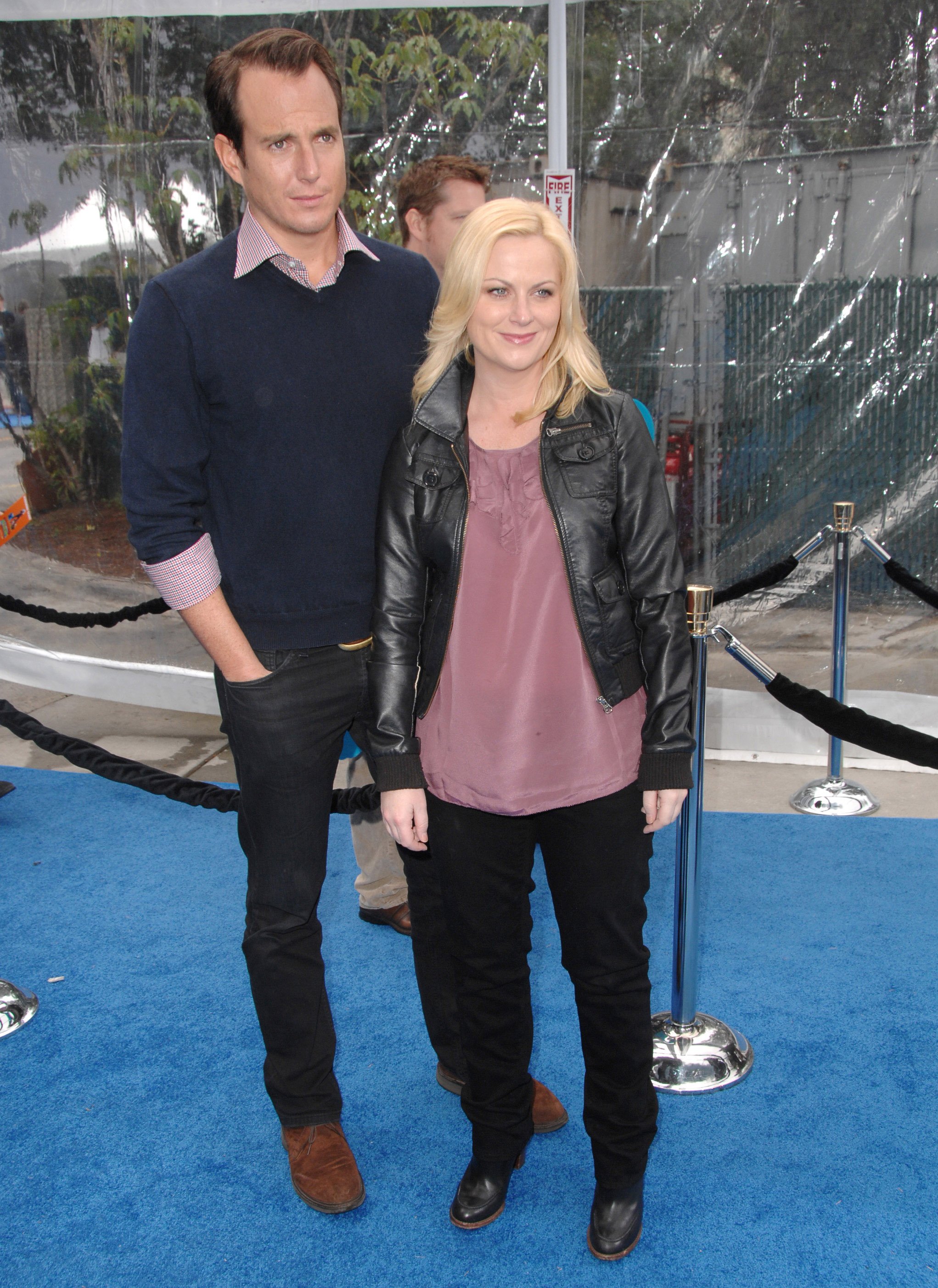 Will Arnett and Amy Poehler arrive at the Los Angeles premiere of "Monsters vs. Aliens" at the Gibson Amphitheatre on March 22, 2009, in Universal City, California. | Source: Getty Images