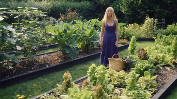Gwyneth Paltrow showing off a section of her Hamptons garden in a video posted in October 2023 | Source: youtube.com/@Vogue