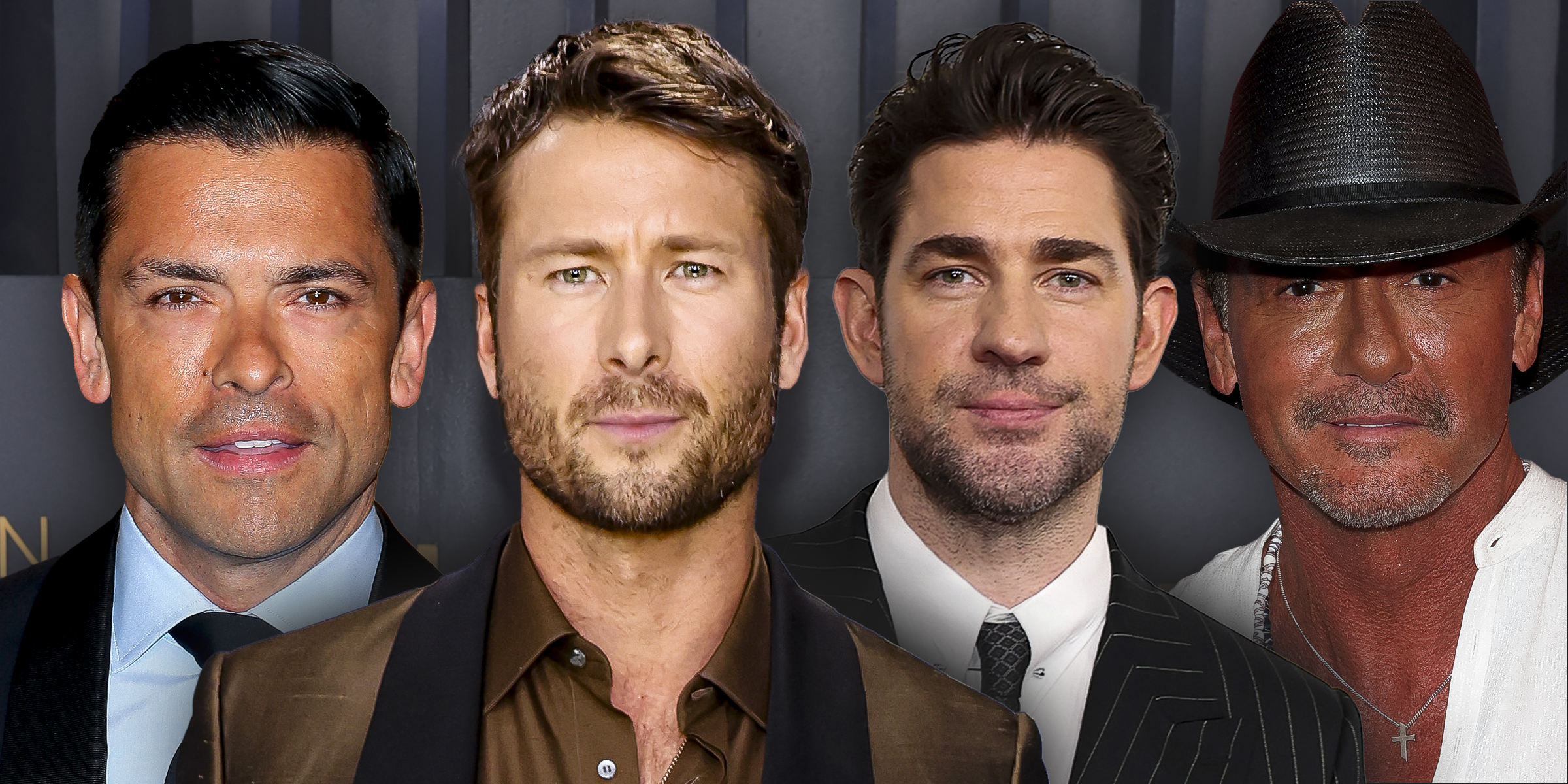 Mark Conseulos | Glen Powell | John Krasinski | Tim McGraw | Source: Getty Images