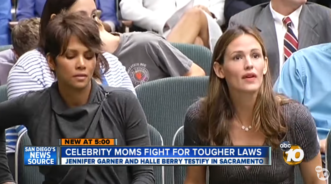 Halle Berry and Jennifer Garner testify in Sacramento, urging support for legislation imposing tougher penalties on paparazzi harassing celebrities and their children. | Source: YouTube/abc10news